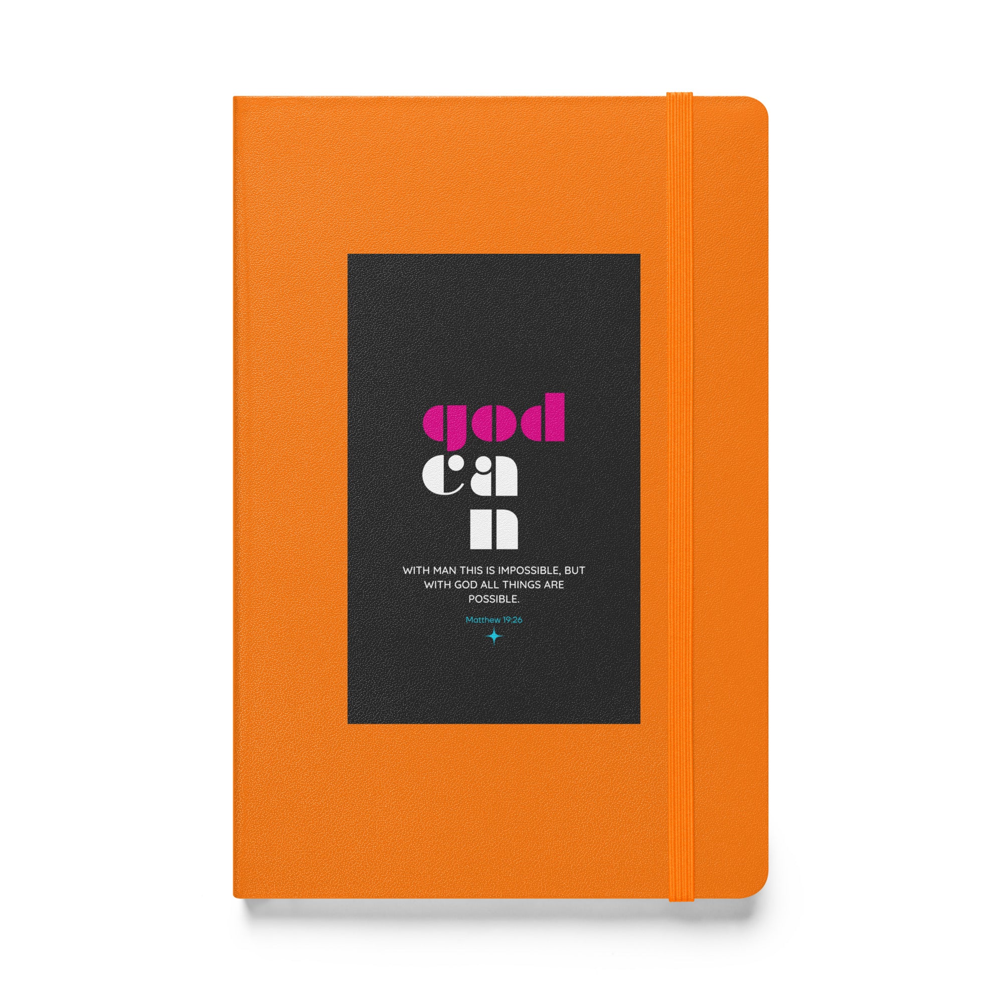 Hardcover bound notebook - Matthew 19:26
