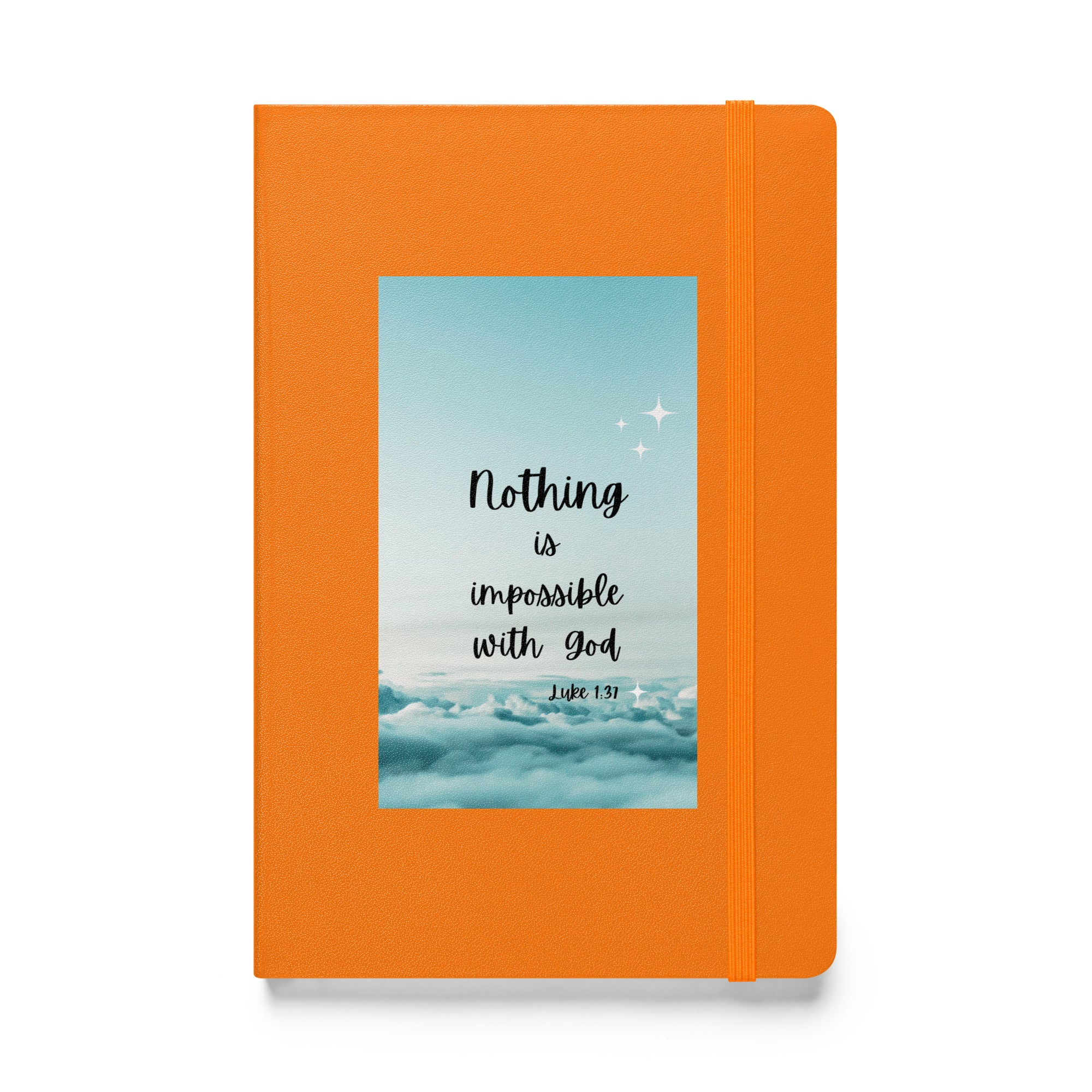 Hardcover bound notebook - Luke 1:37