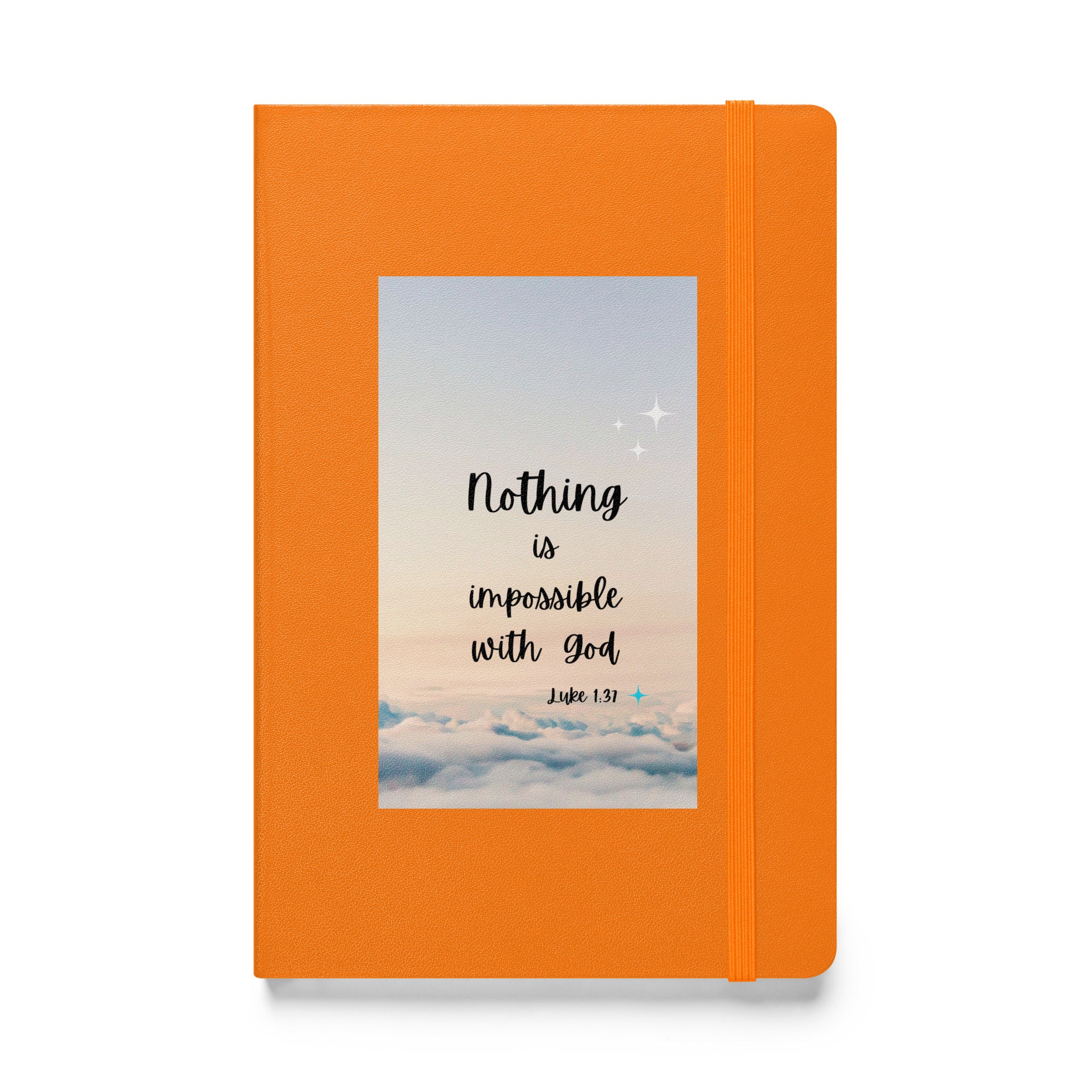 Hardcover bound notebook - Luke 1:37