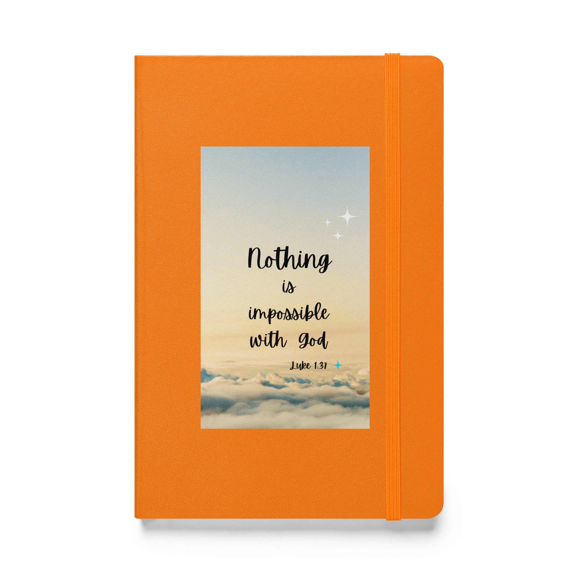 Hardcover bound notebook - Luke 1:37