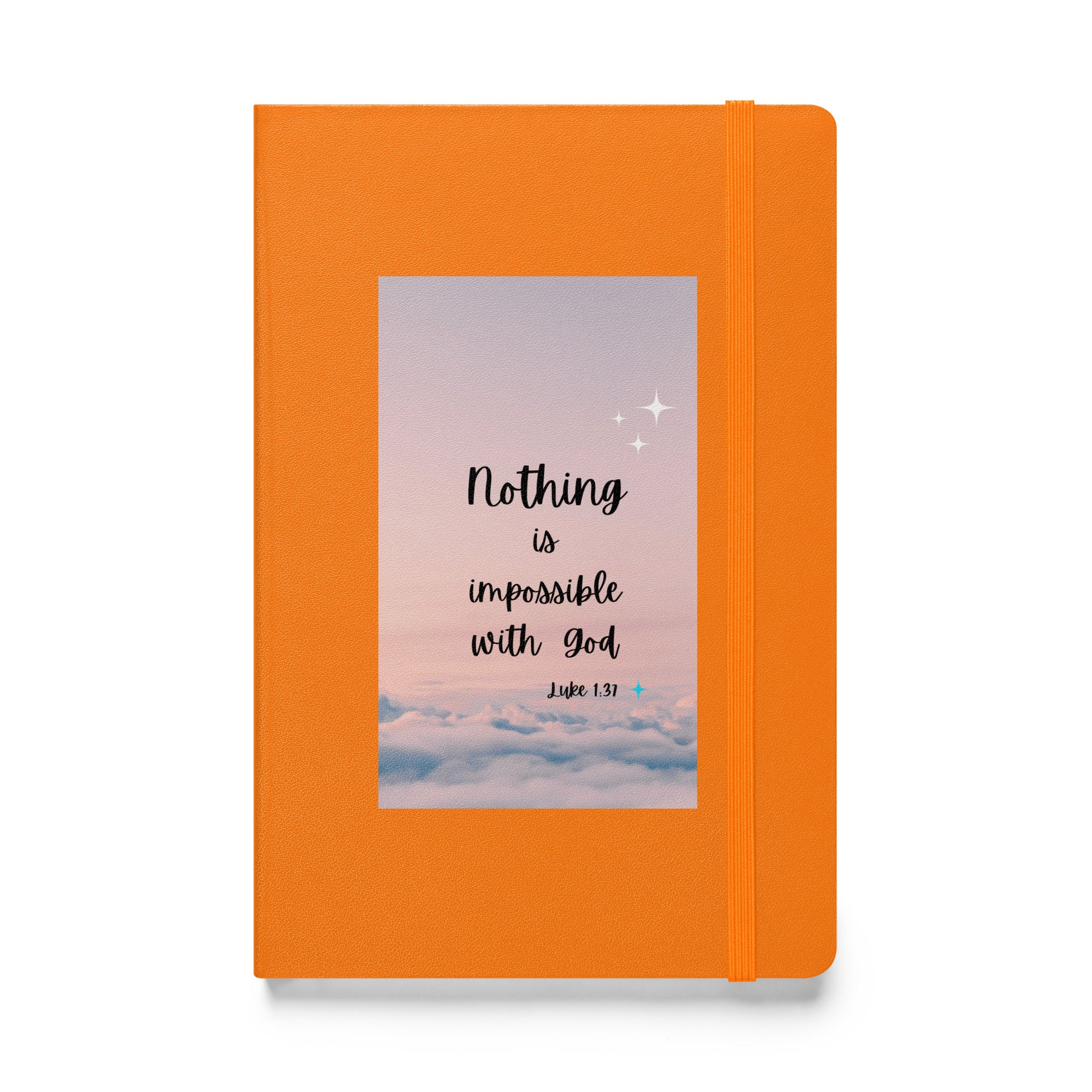 Hardcover bound notebook - Luke 1:37