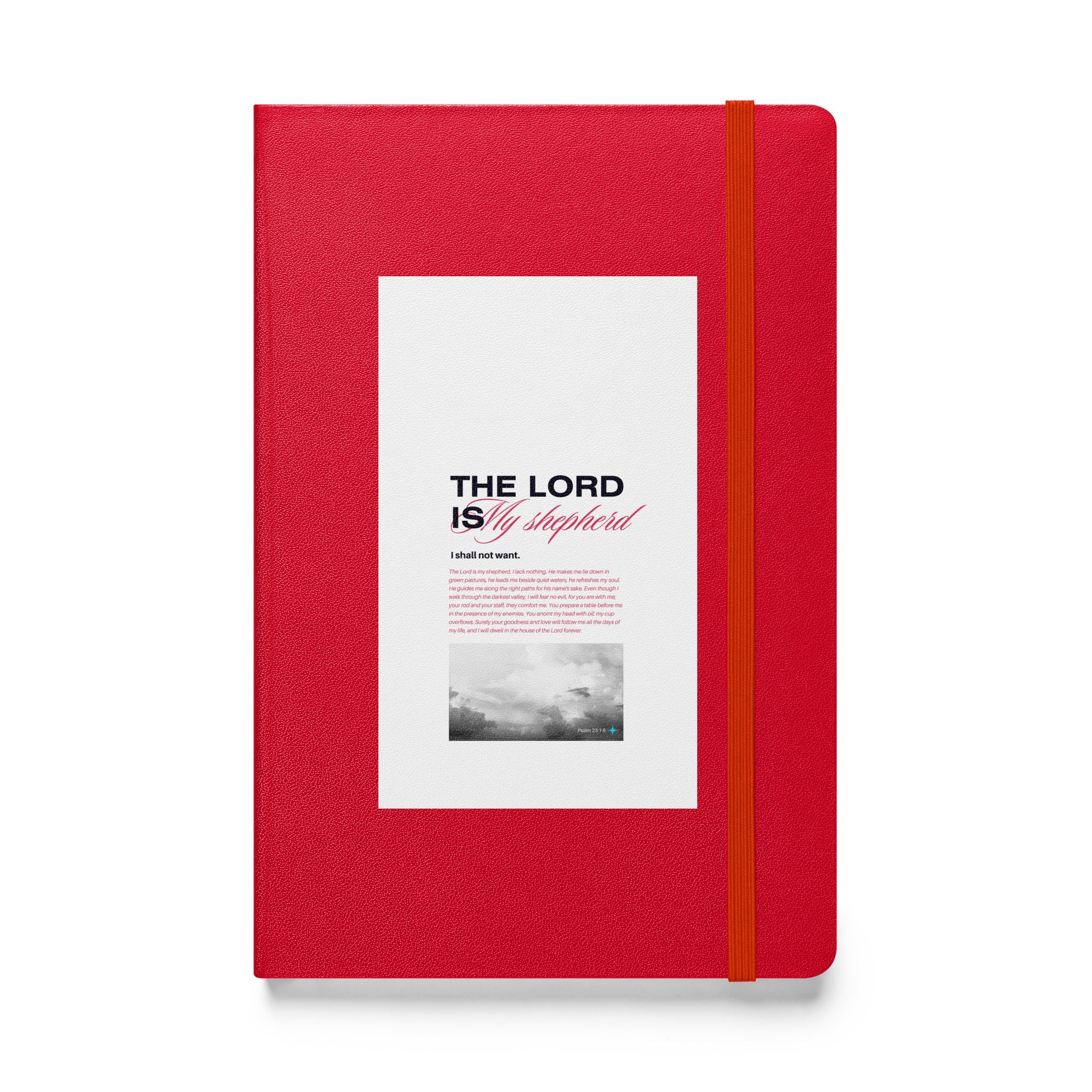 Hardcover bound notebook - Psalm 23:1-6
