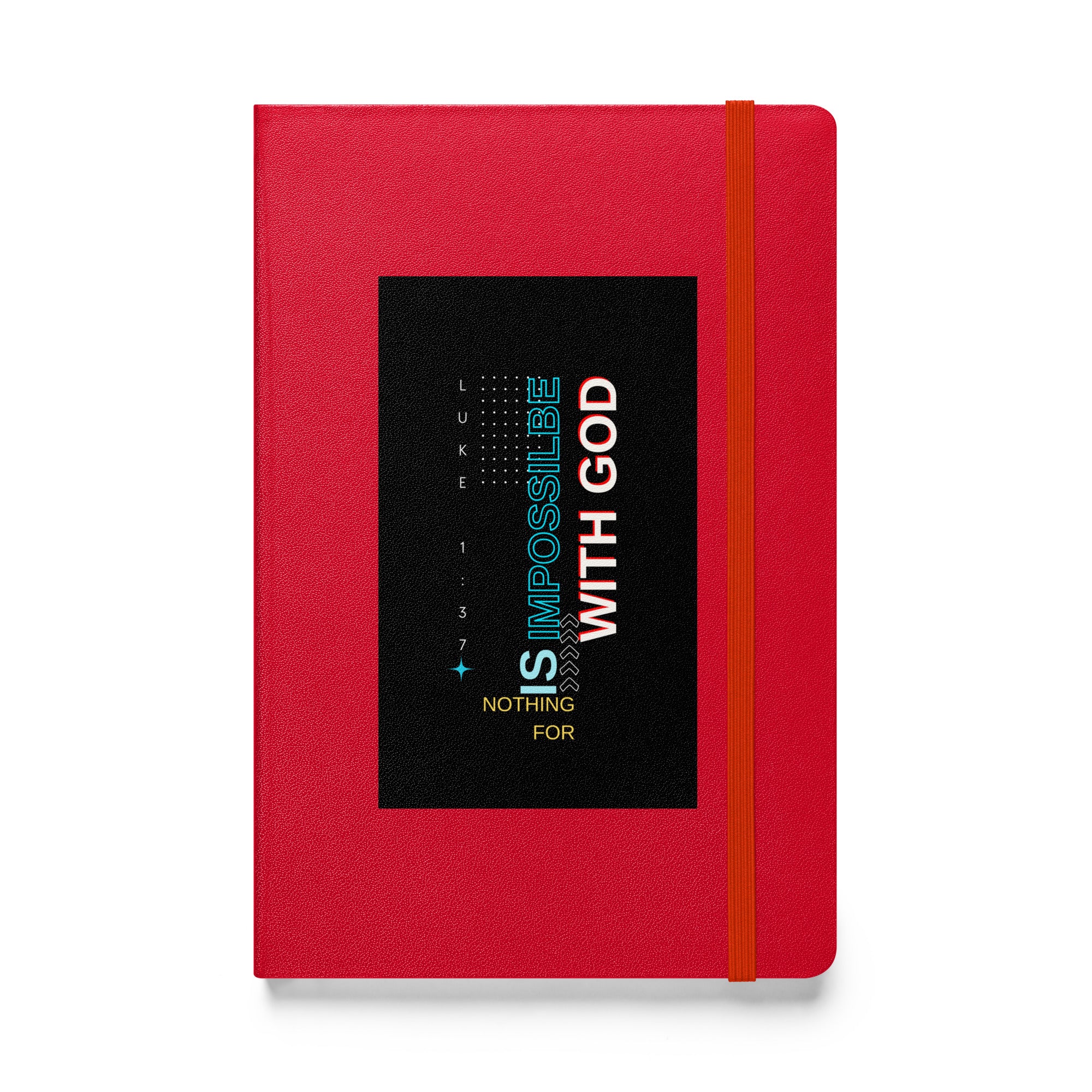 Hardcover bound notebook - Luke 1:37