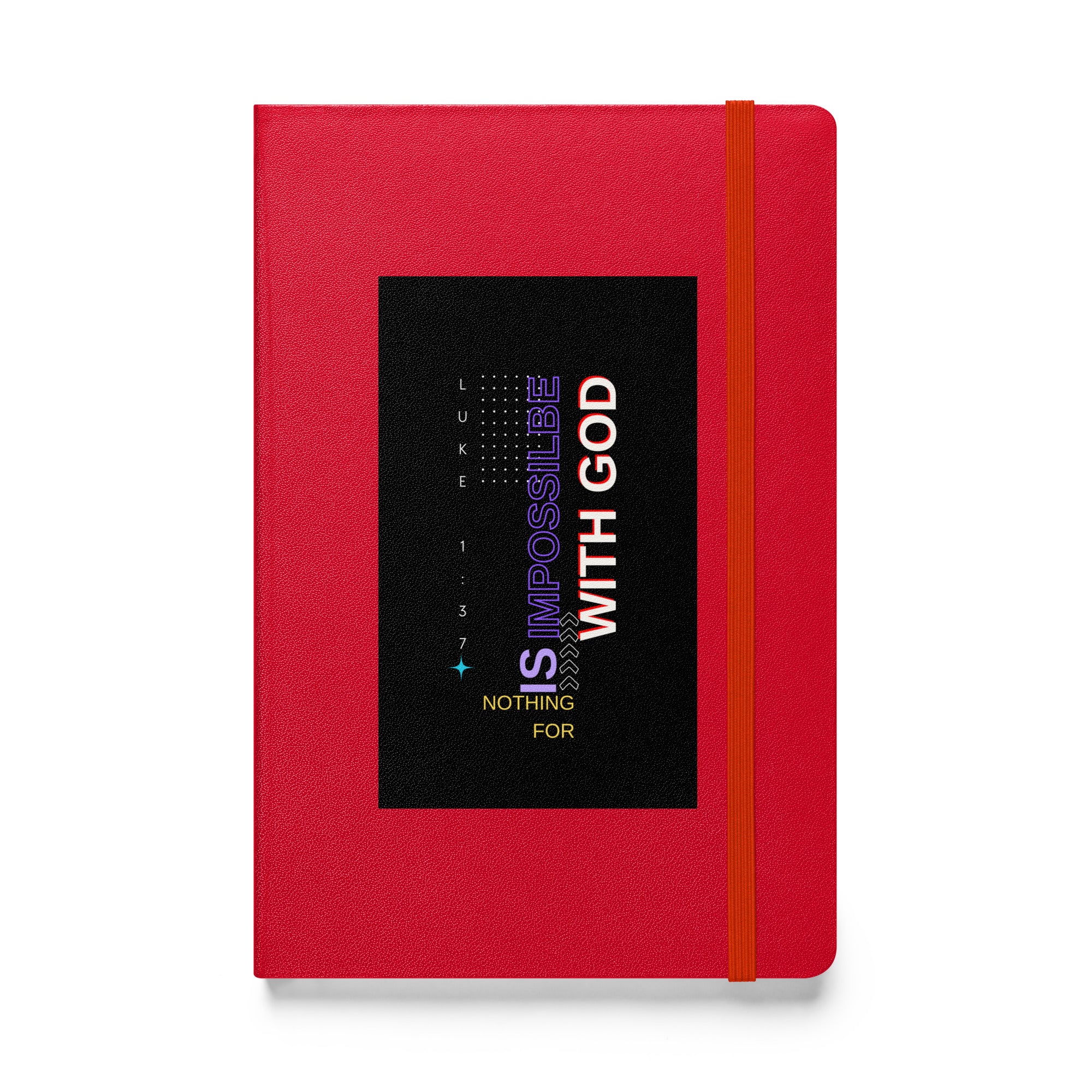 Hardcover bound notebook - Luke 1:37