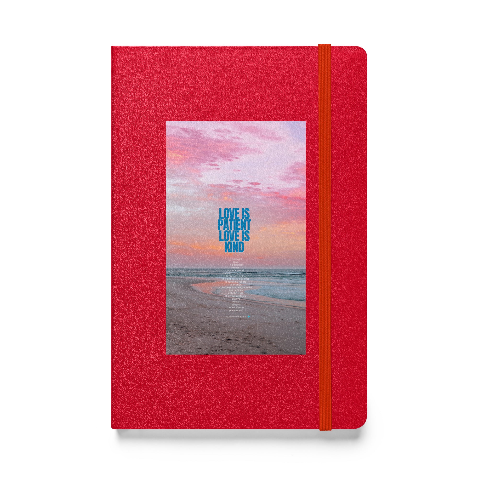 Hardcover bound notebook - 1 Corinthians 13:4-7
