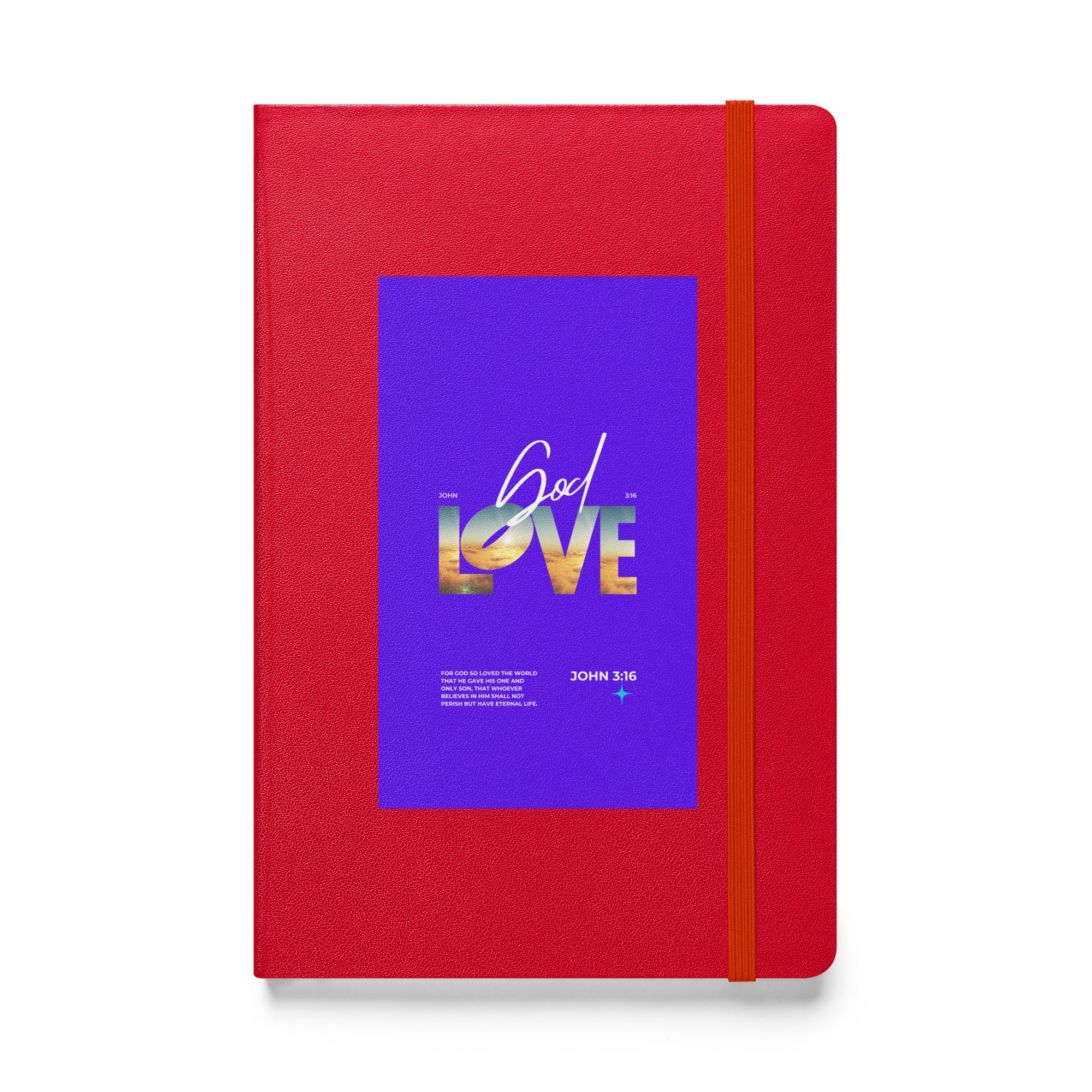 Hardcover bound notebook - John 3:16