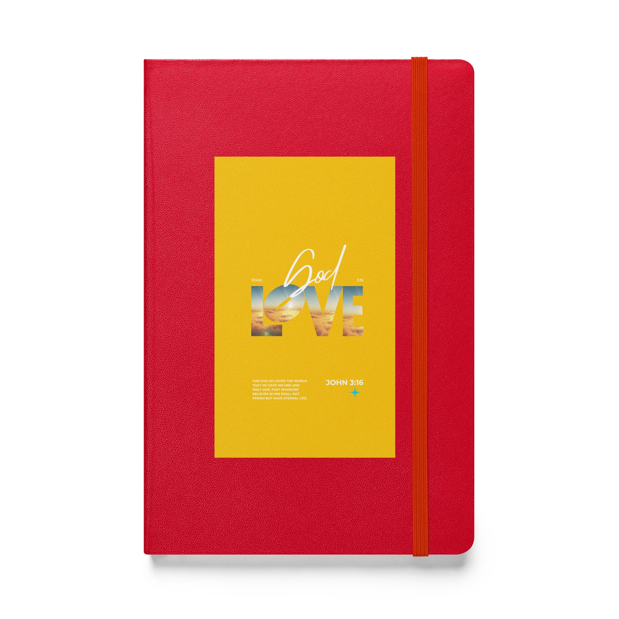 Hardcover bound notebook - John 3:16