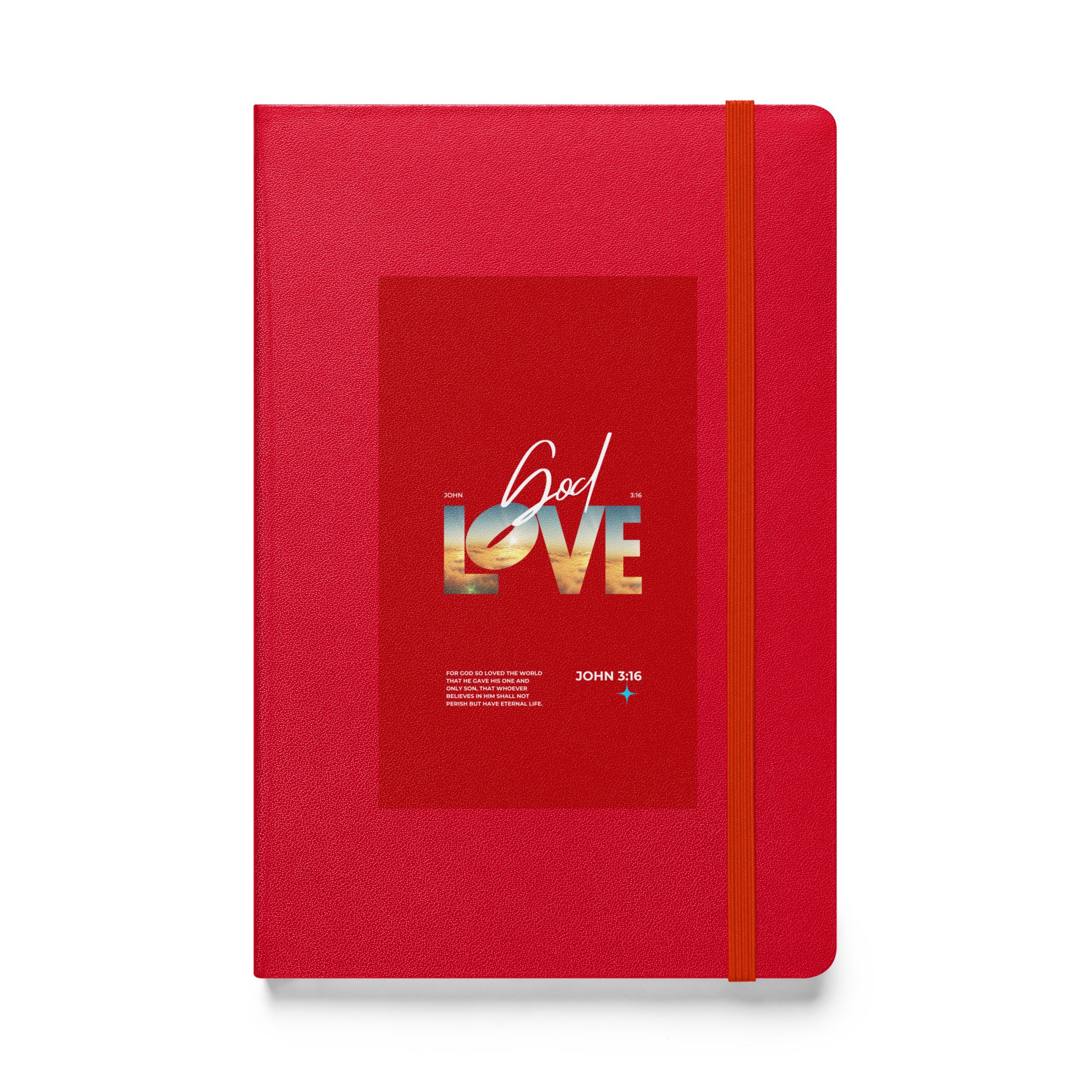 Hardcover bound notebook - John 3:16