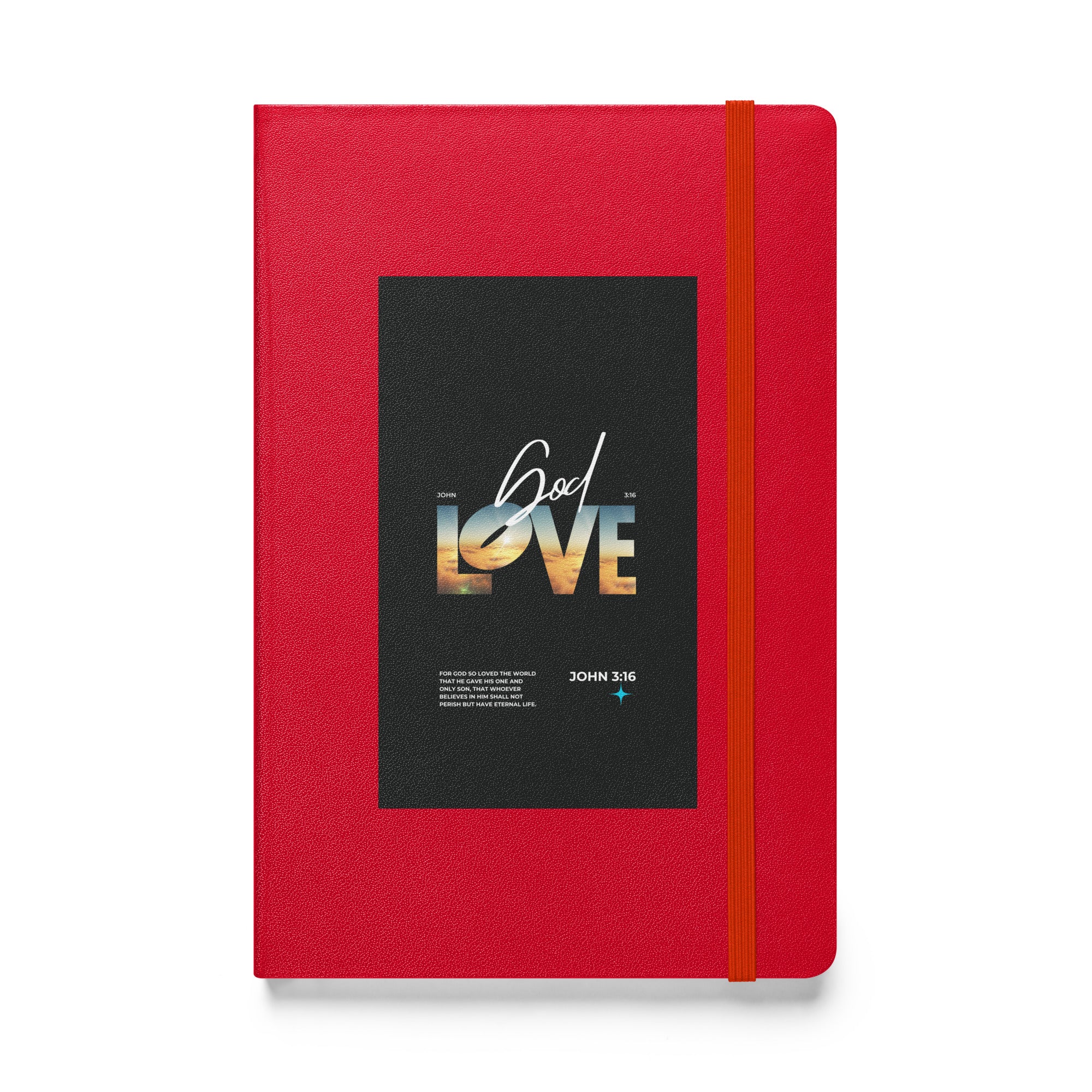 Hardcover bound notebook - John 3:16