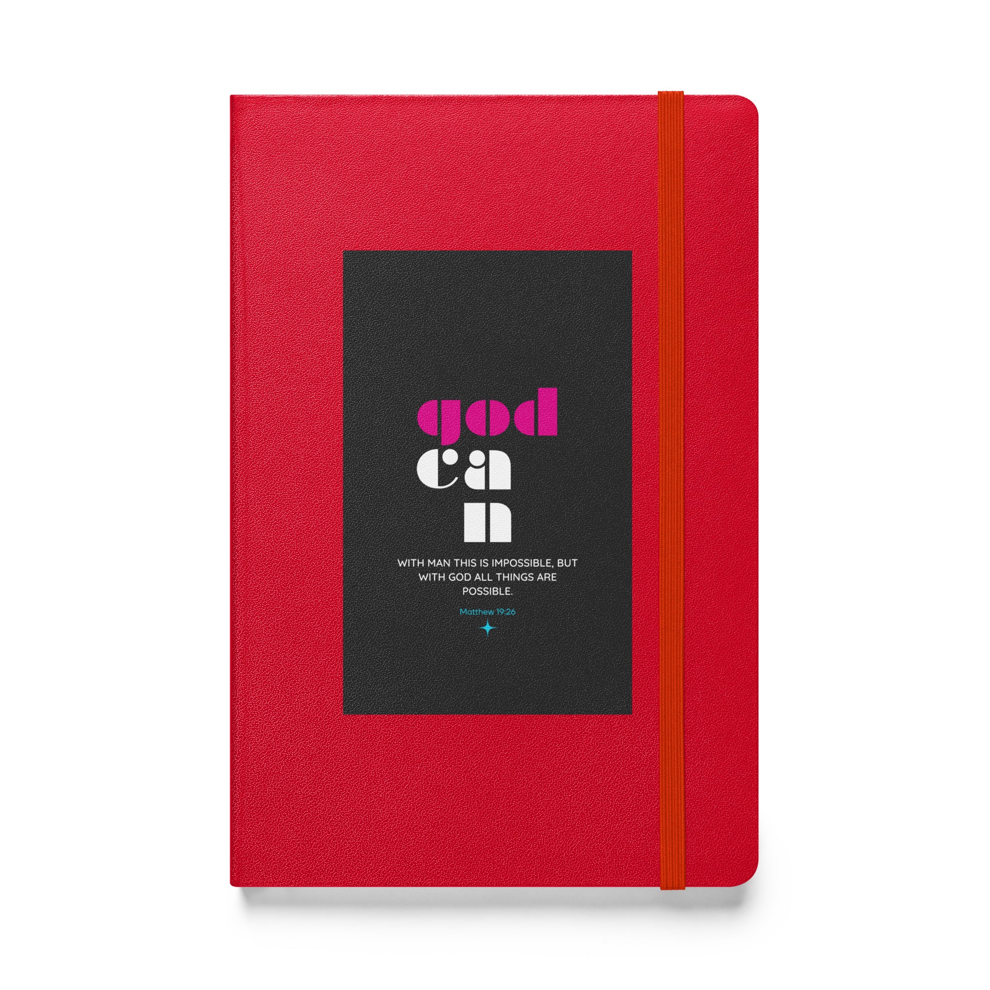 Hardcover bound notebook - Matthew 19:26