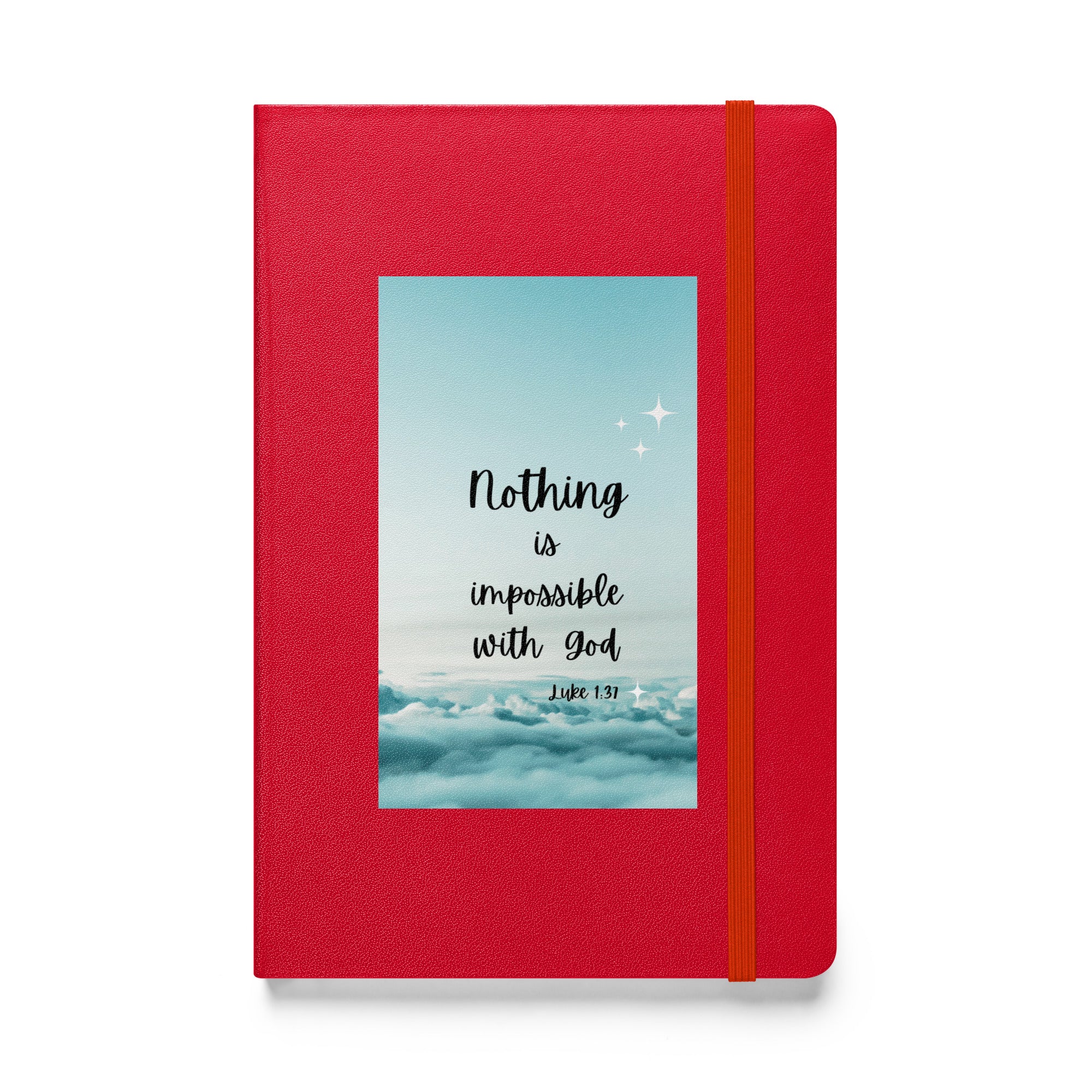 Hardcover bound notebook - Luke 1:37