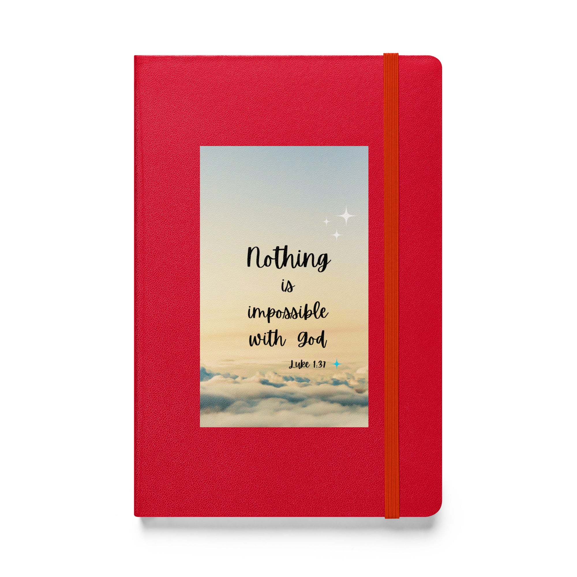 Hardcover bound notebook - Luke 1:37