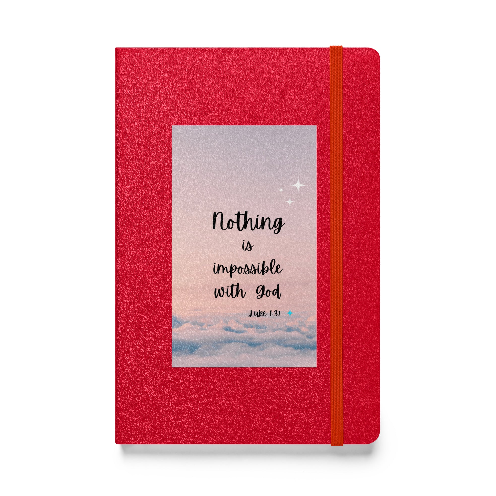 Hardcover bound notebook - Luke 1:37