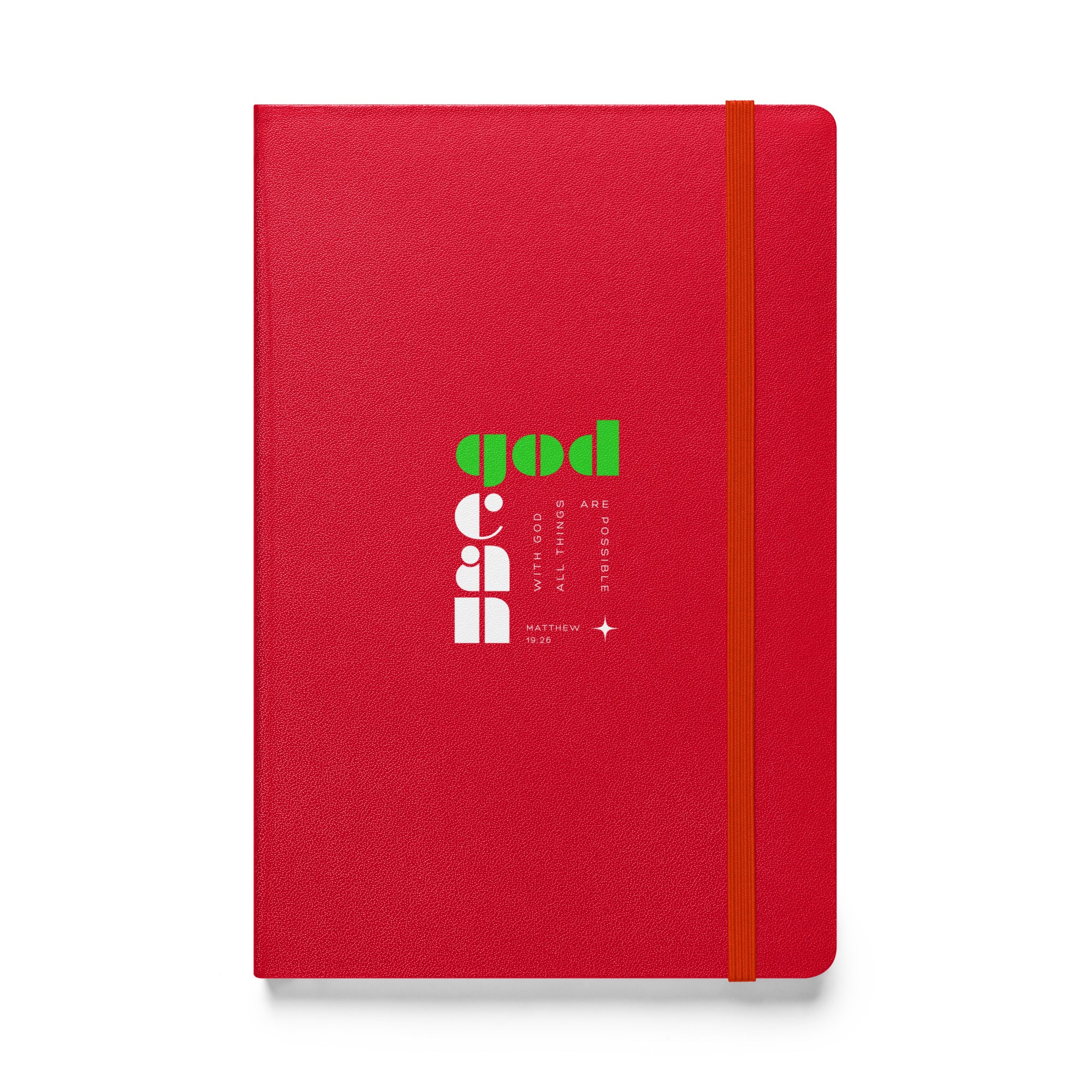 Hardcover bound notebook - Matthew 19:26