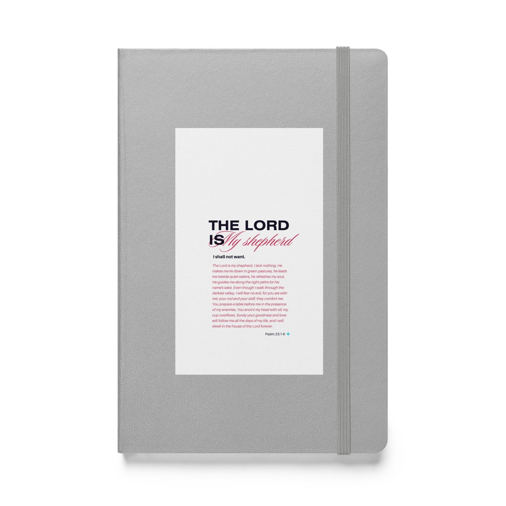 Hardcover bound notebook - Psalm 23:1-6