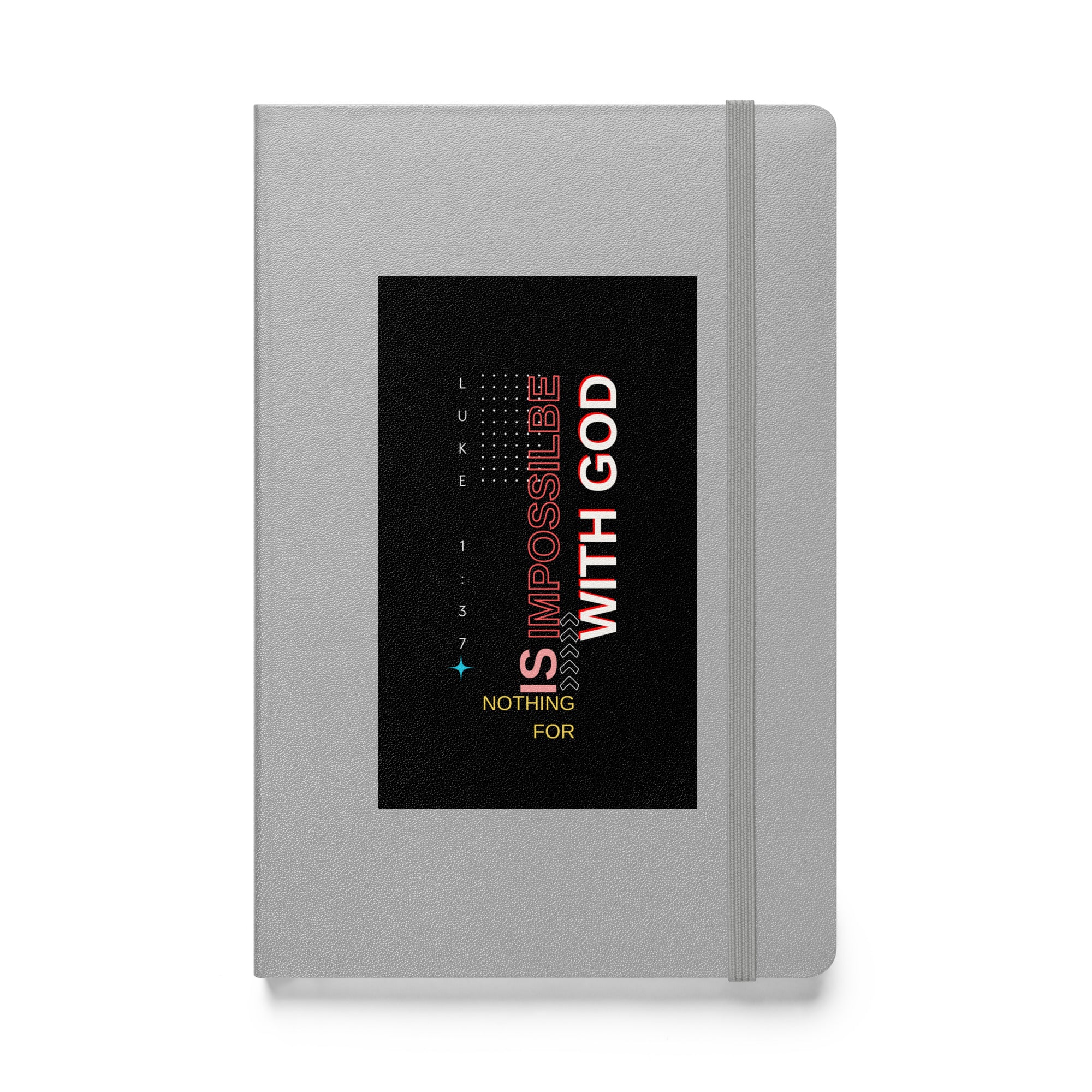 Hardcover bound notebook - Luke 1:37