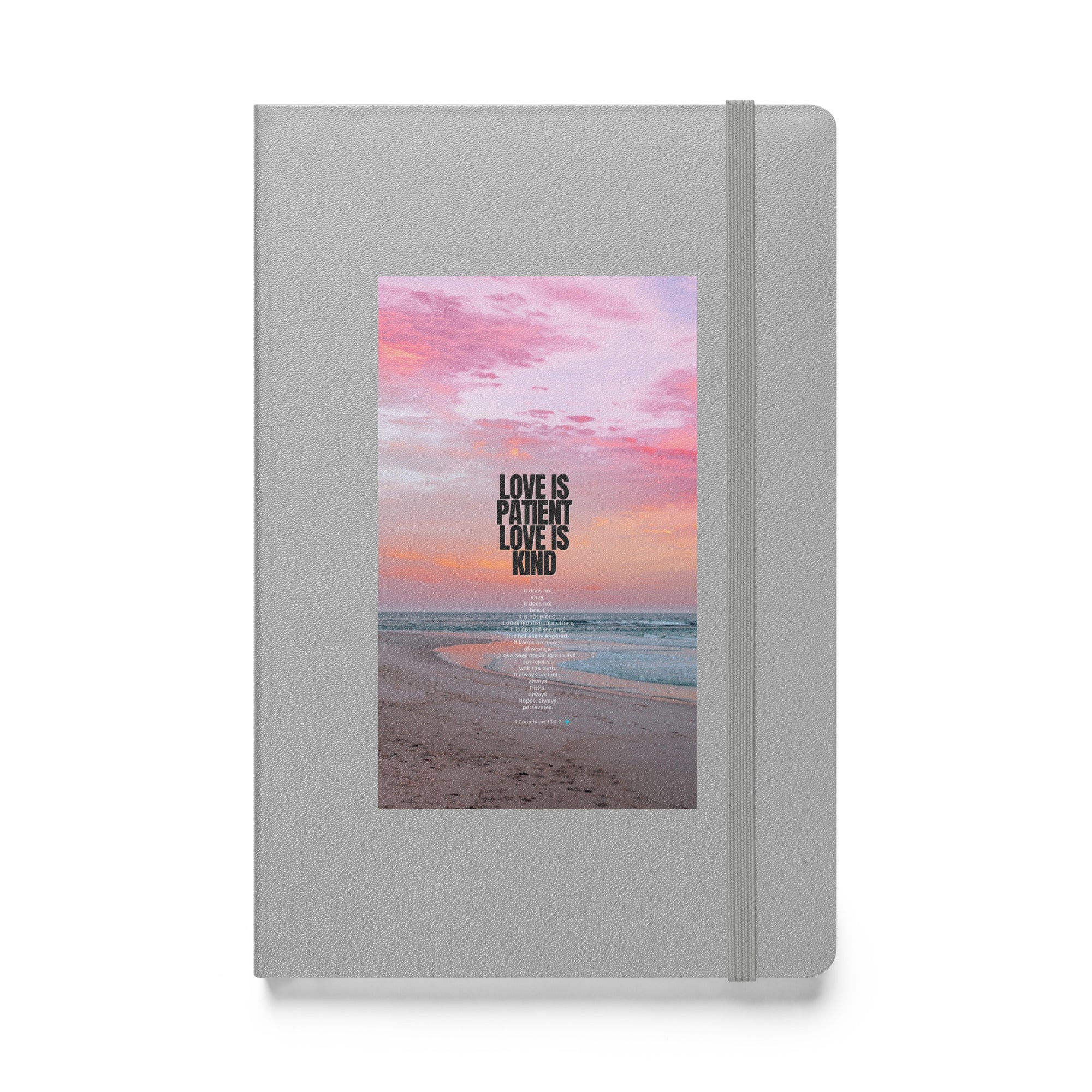 Hardcover bound notebook - 1 Corinthians 13:4-7