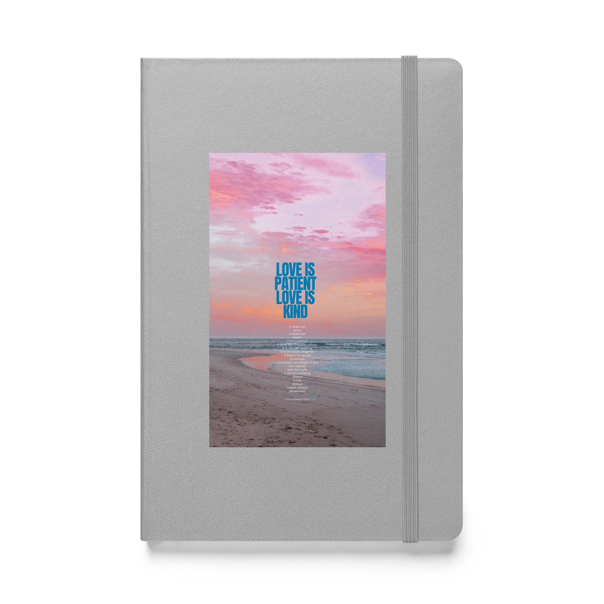 Hardcover bound notebook - 1 Corinthians 13:4-7