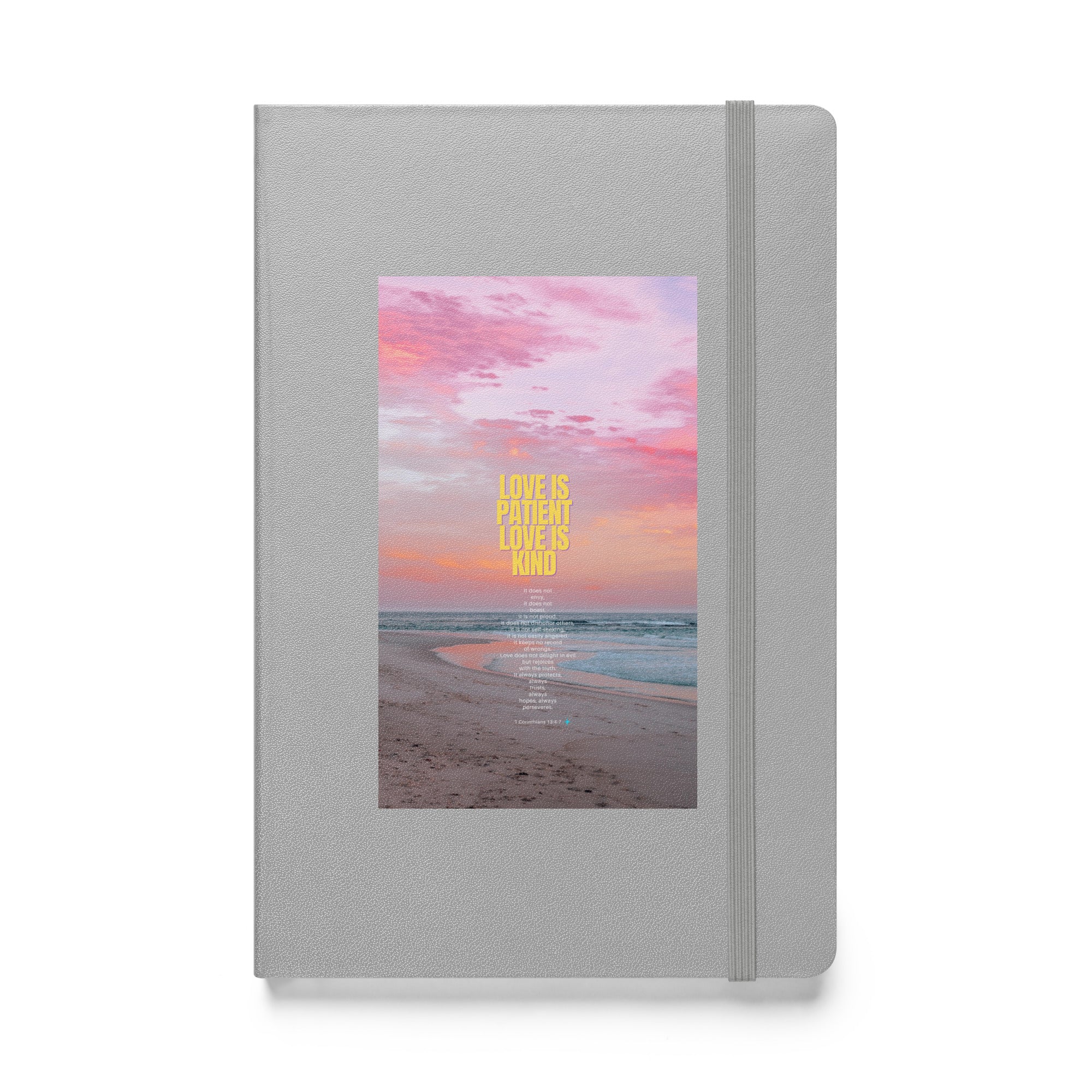 Hardcover bound notebook - 1 Corinthians 13:4-7