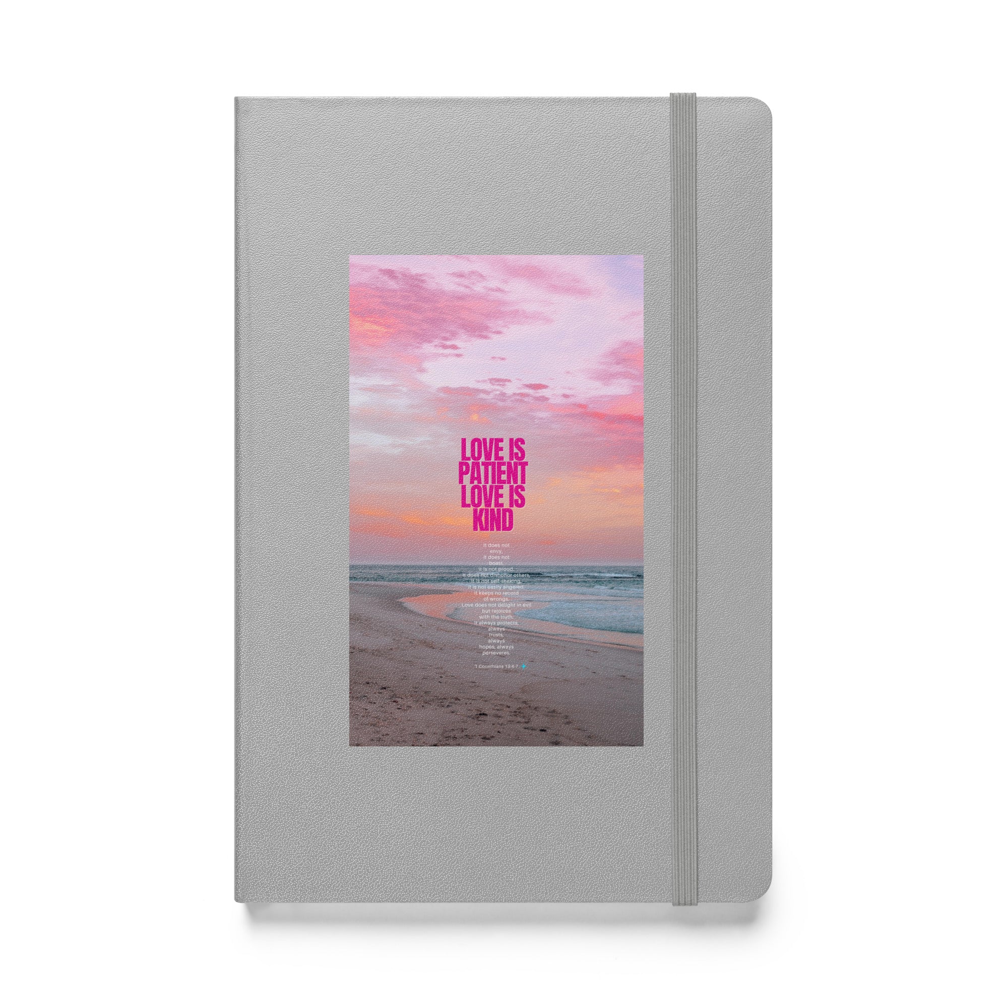 Hardcover bound notebook - 1 Corinthians 13:4-7