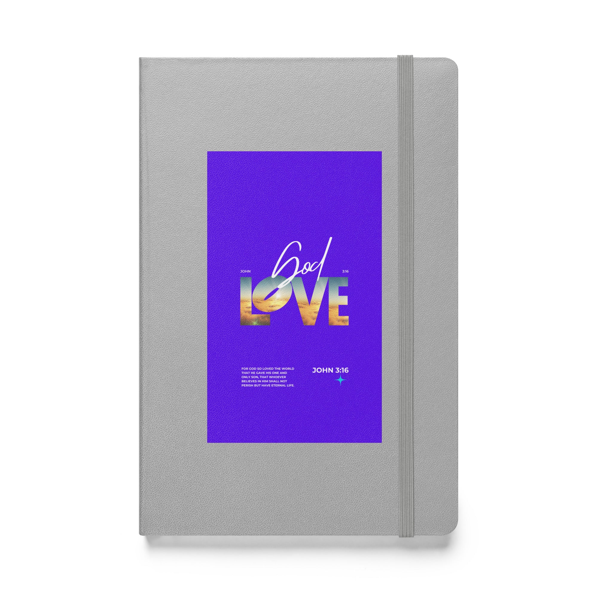 Hardcover bound notebook - John 3:16