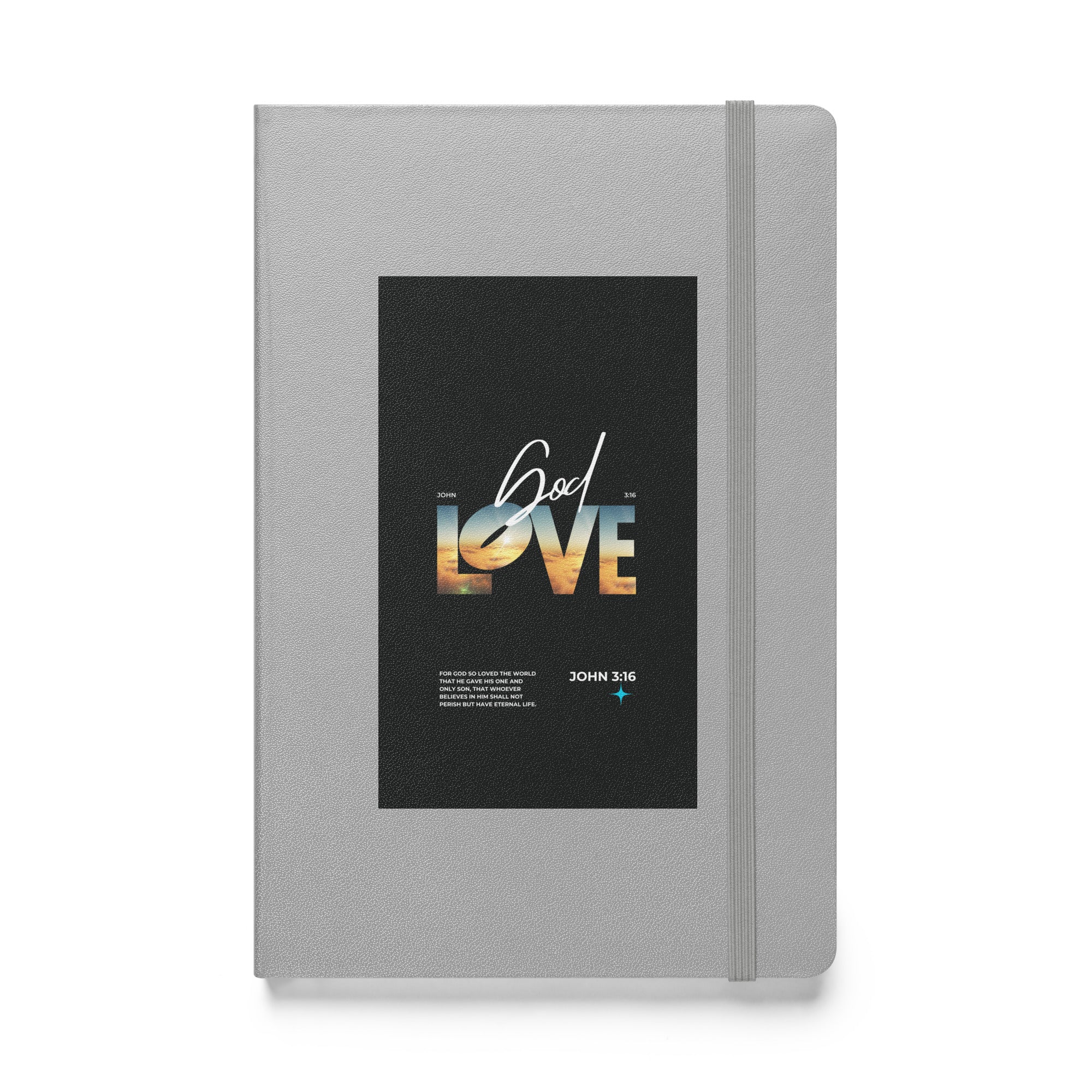 Hardcover bound notebook - John 3:16