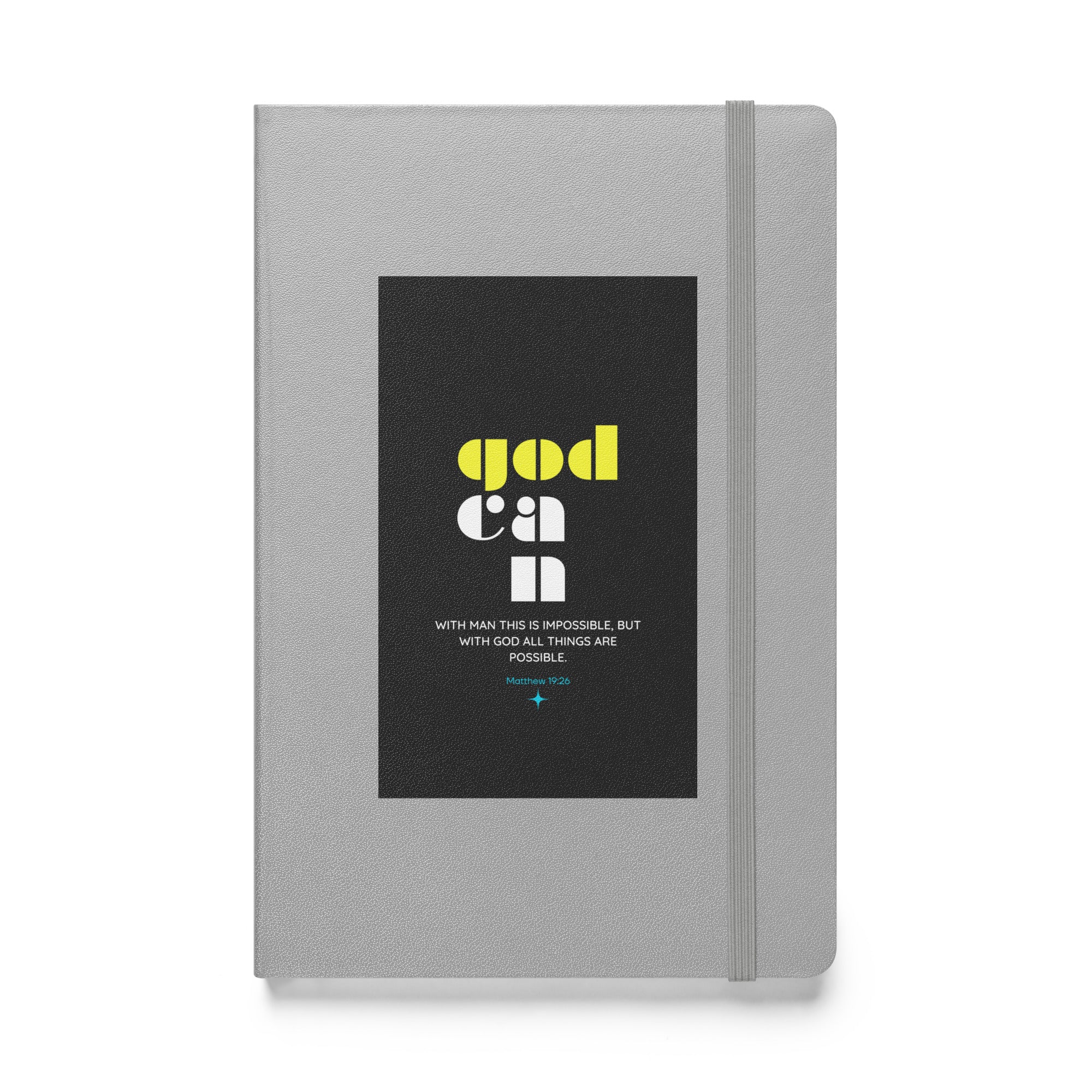 Hardcover bound notebook - Matthew 19:26