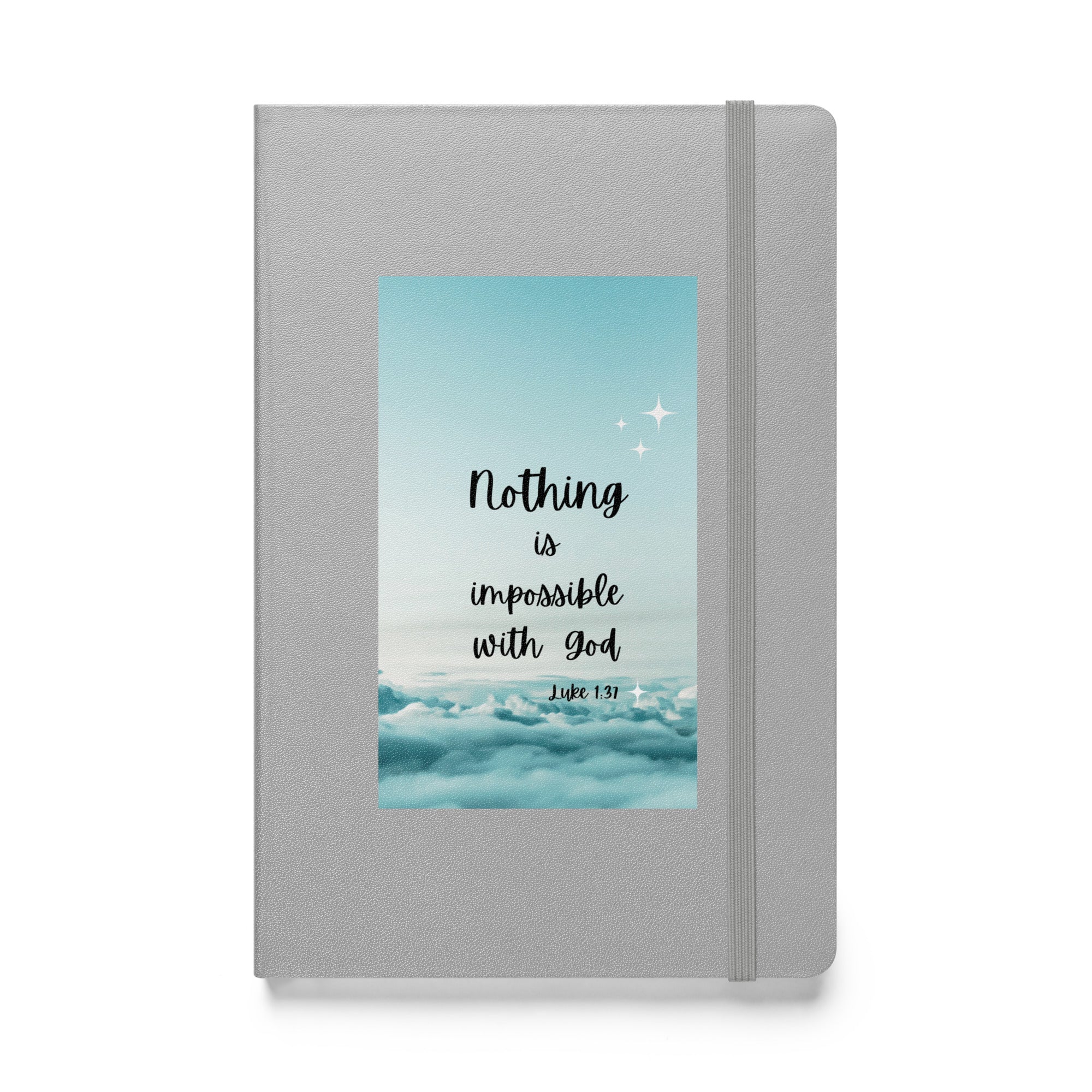 Hardcover bound notebook - Luke 1:37