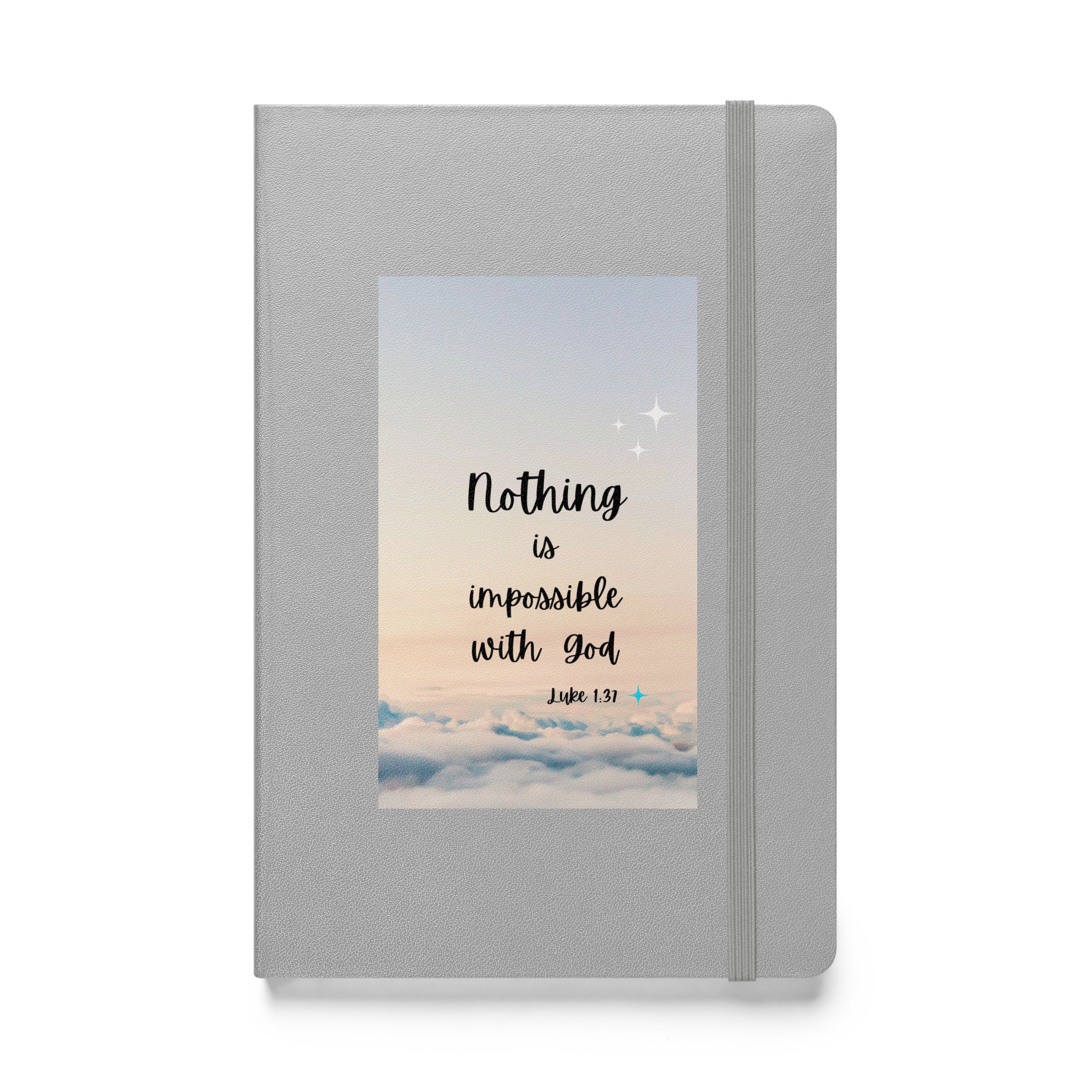 Hardcover bound notebook - Luke 1:37
