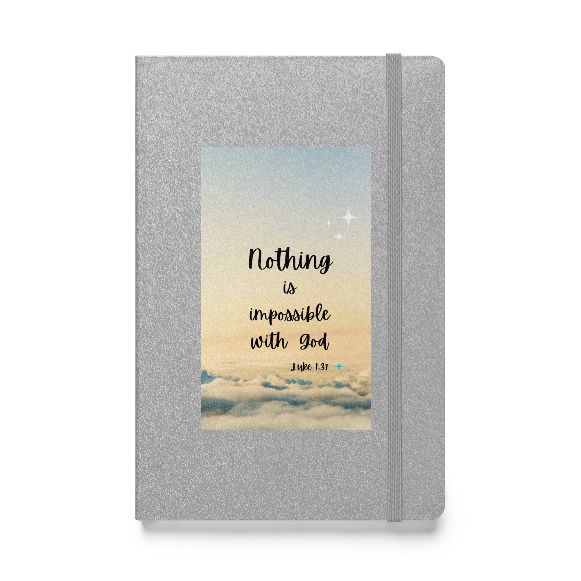 Hardcover bound notebook - Luke 1:37