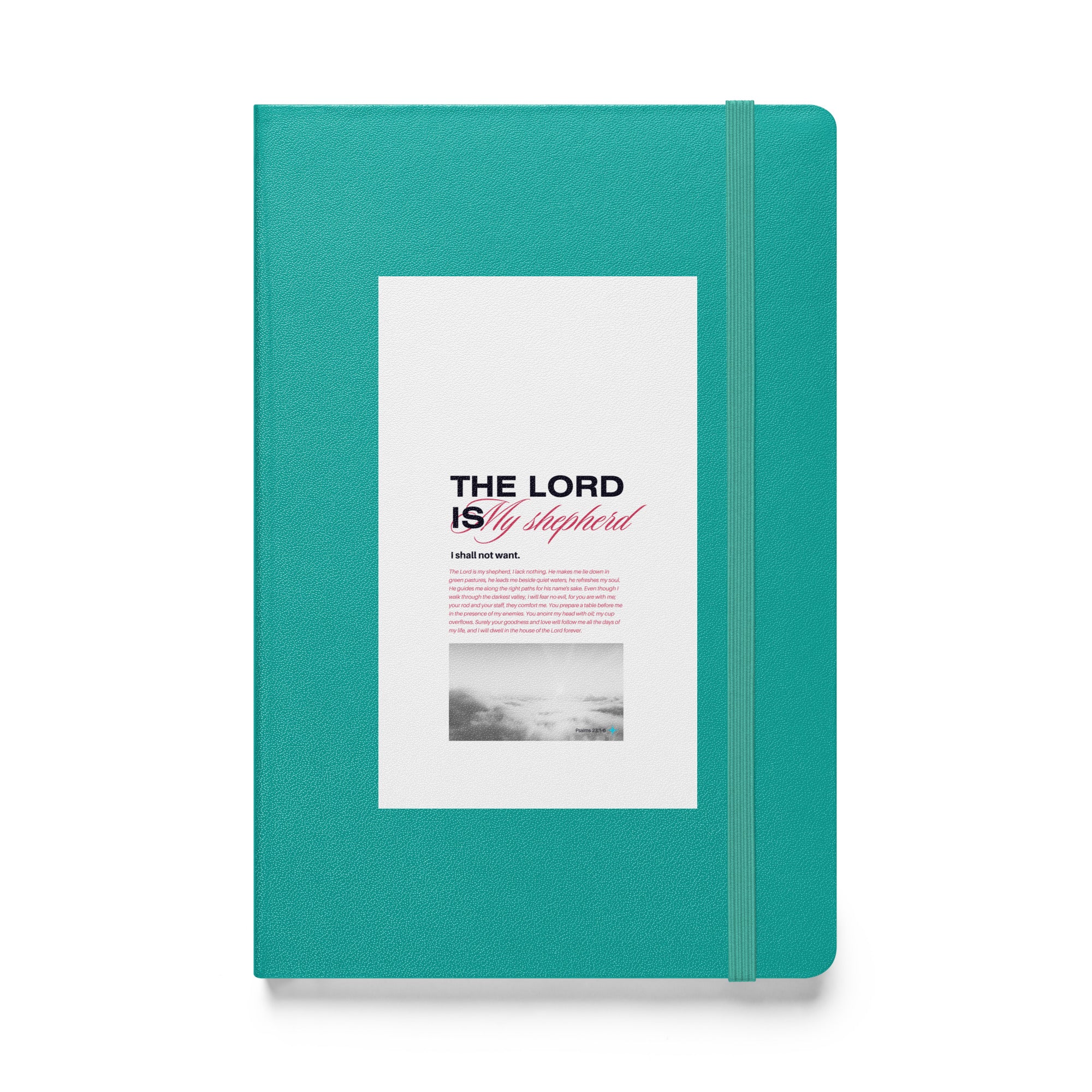 Hardcover bound notebook - Psalm 23:1-6