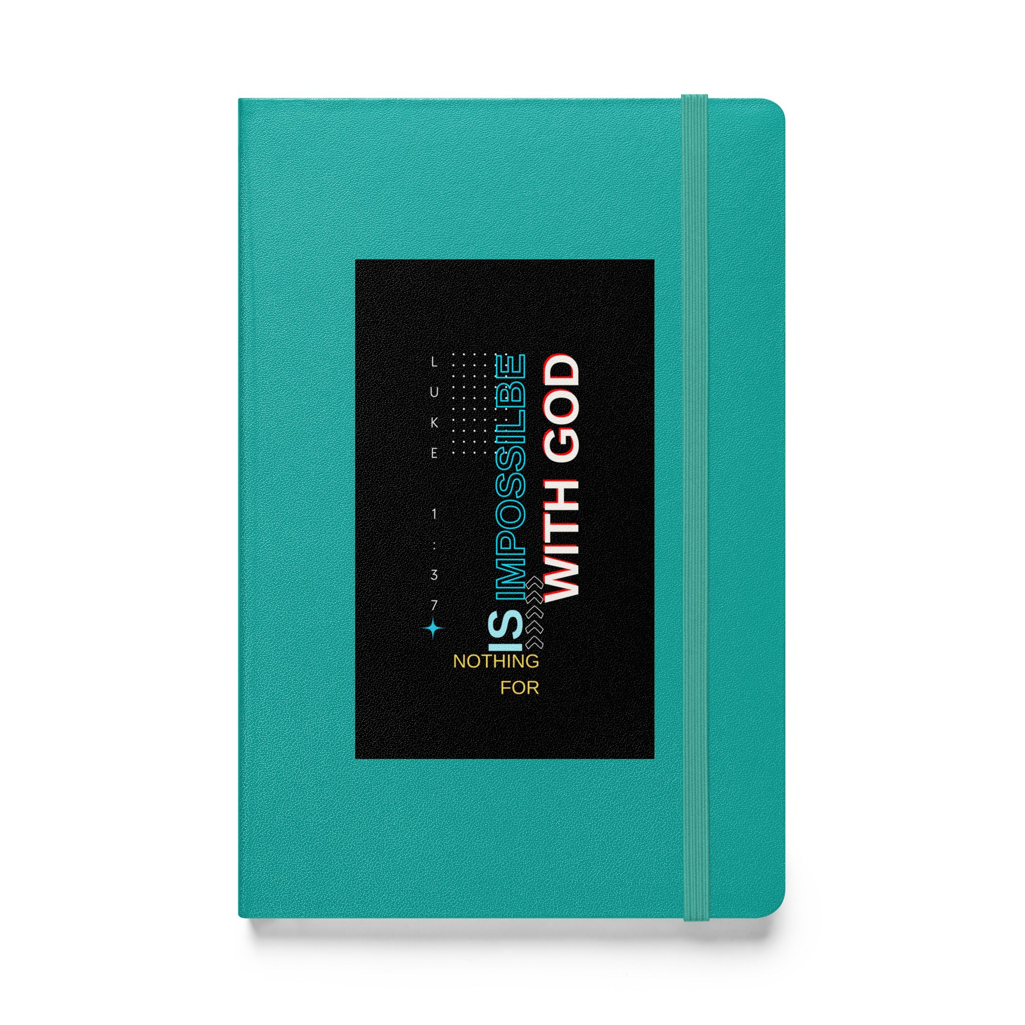 Hardcover bound notebook - Luke 1:37