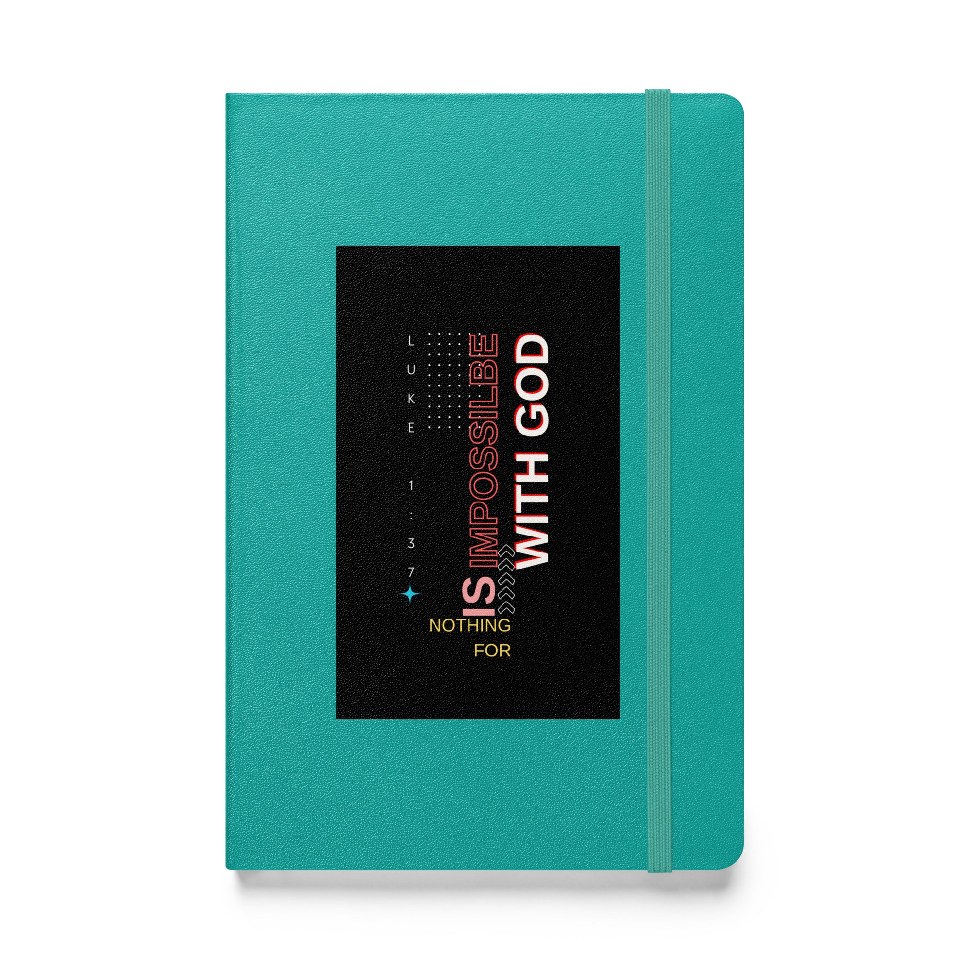 Hardcover bound notebook - Luke 1:37