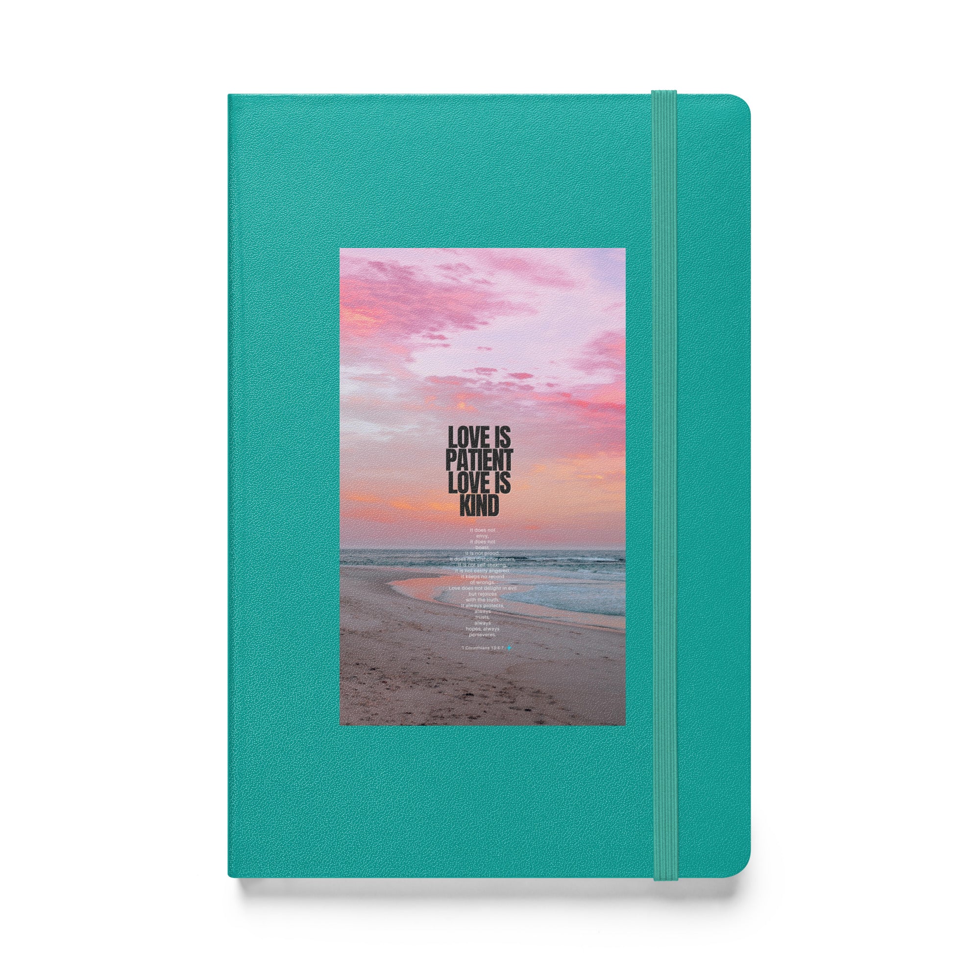 Hardcover bound notebook - 1 Corinthians 13:4-7