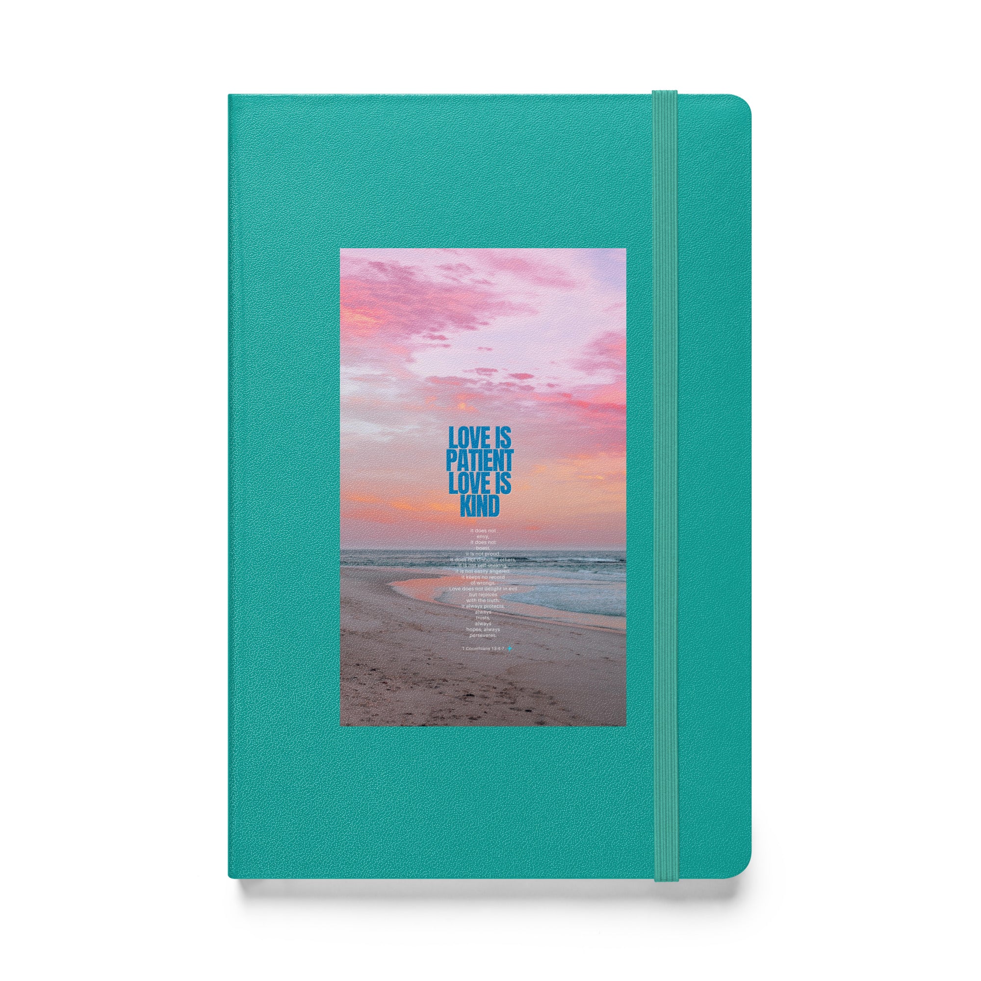 Hardcover bound notebook - 1 Corinthians 13:4-7