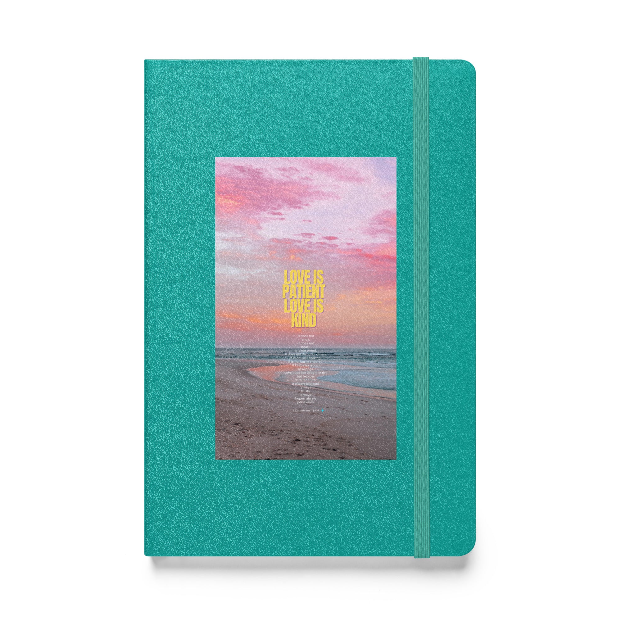 Hardcover bound notebook - 1 Corinthians 13:4-7
