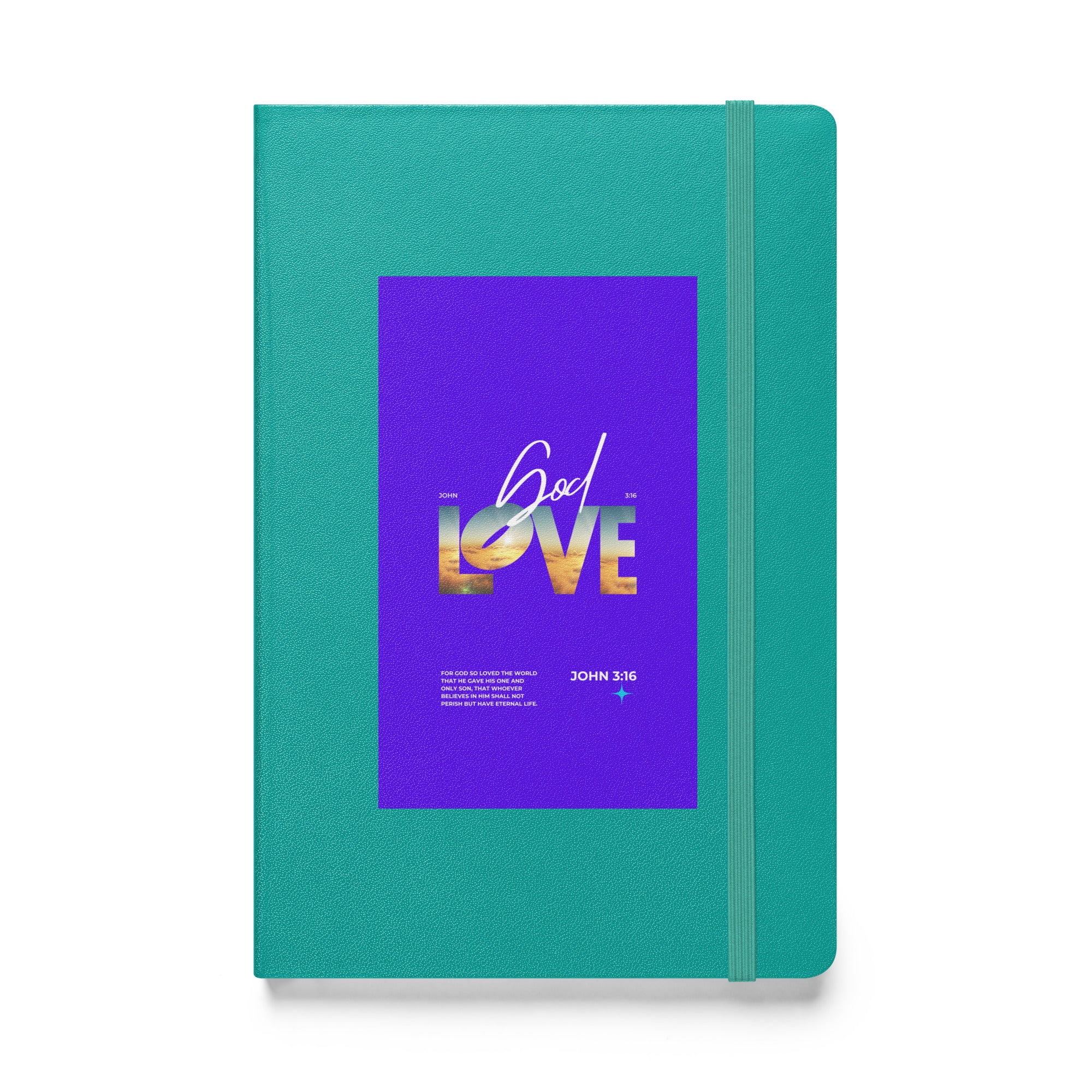 Hardcover bound notebook - John 3:16