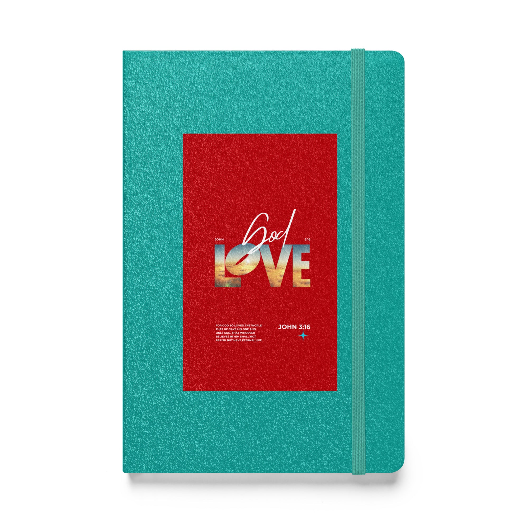 Hardcover bound notebook - John 3:16