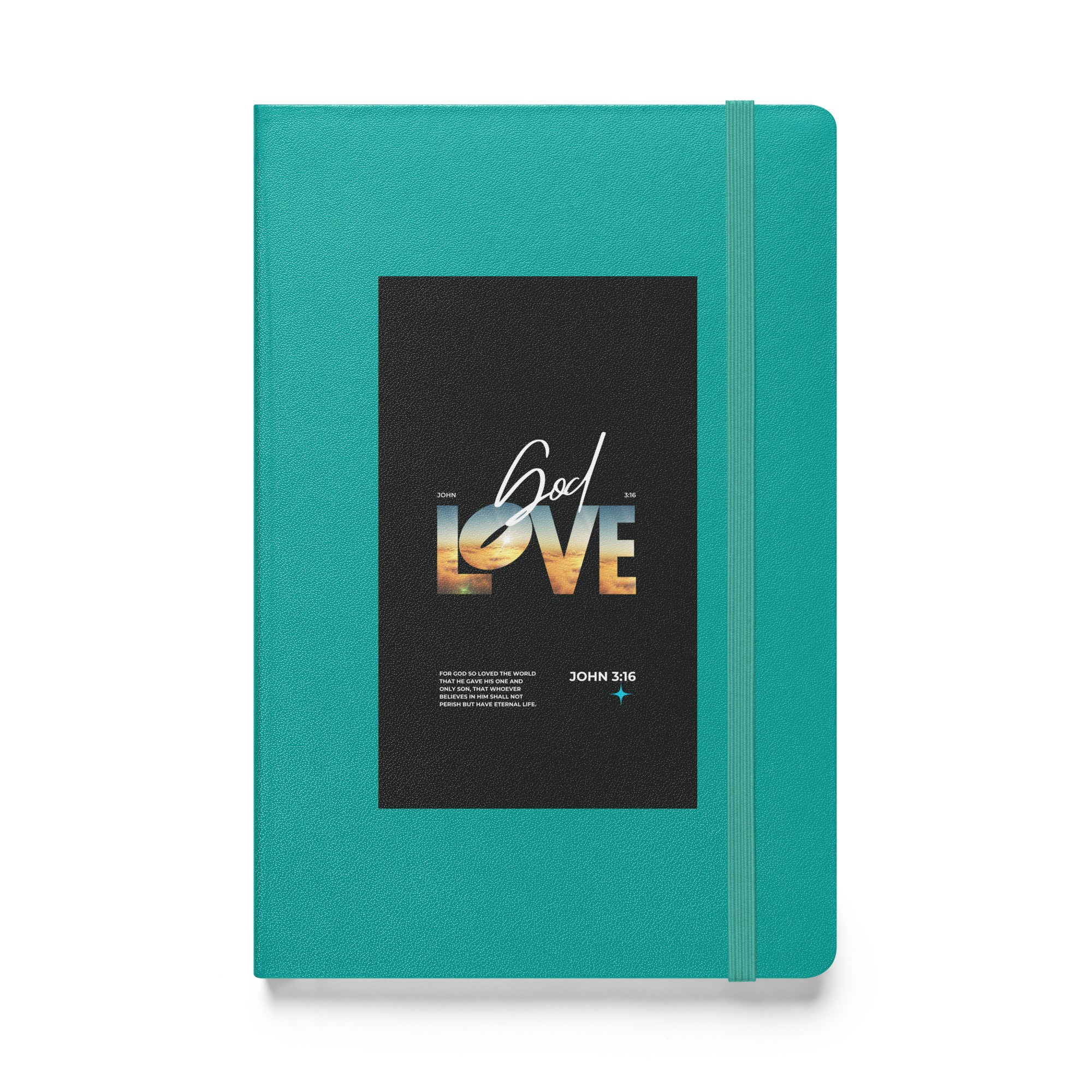 Hardcover bound notebook - John 3:16