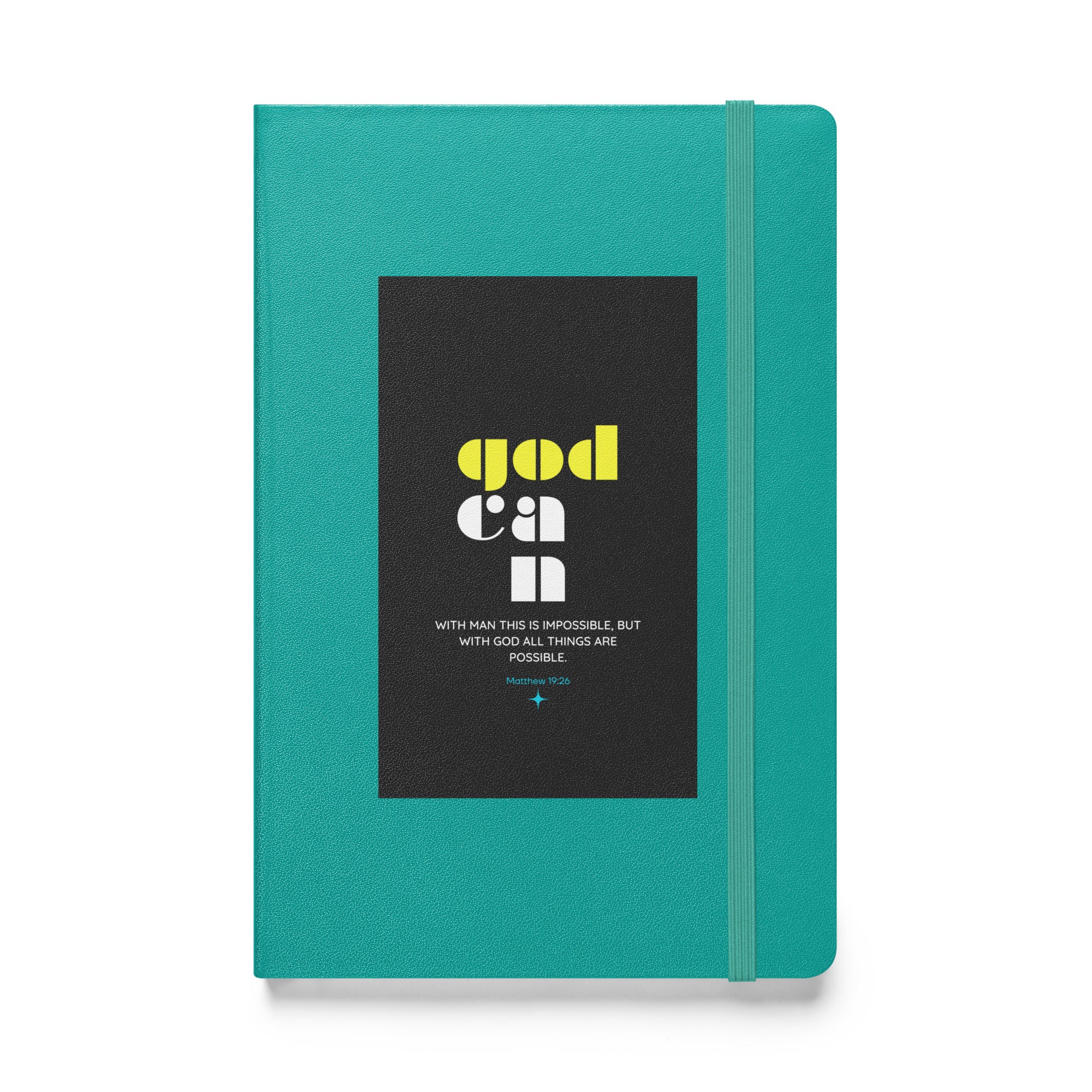 Hardcover bound notebook - Matthew 19:26