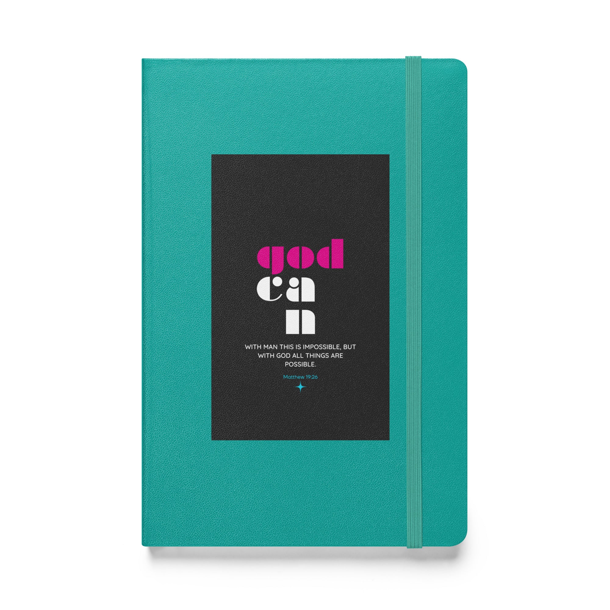 Hardcover bound notebook - Matthew 19:26