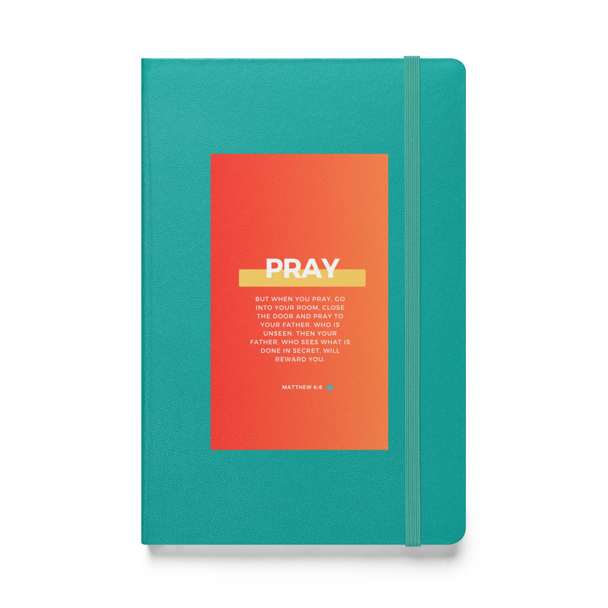 Hardcover bound notebook - Matthew 6:6