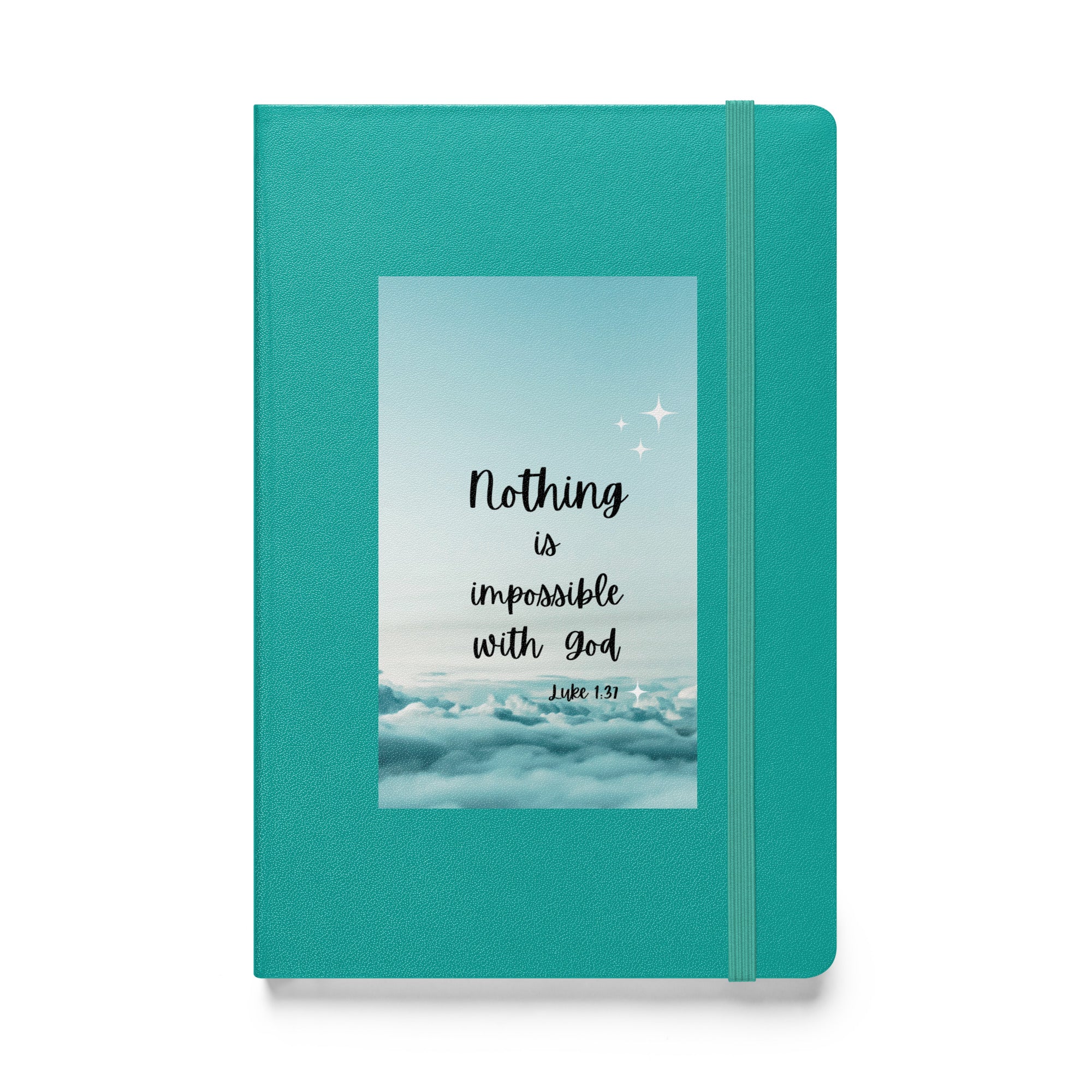 Hardcover bound notebook - Luke 1:37