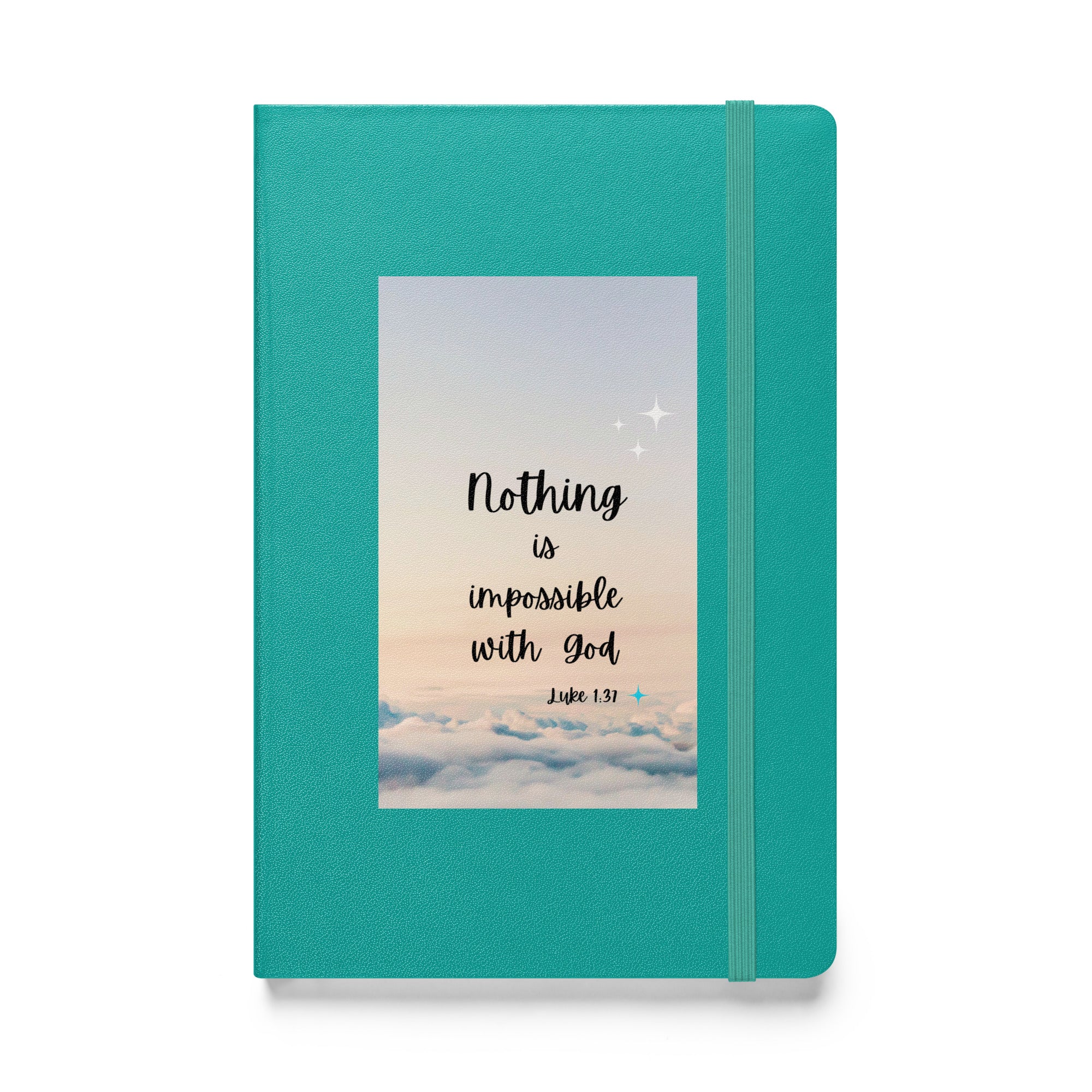 Hardcover bound notebook - Luke 1:37