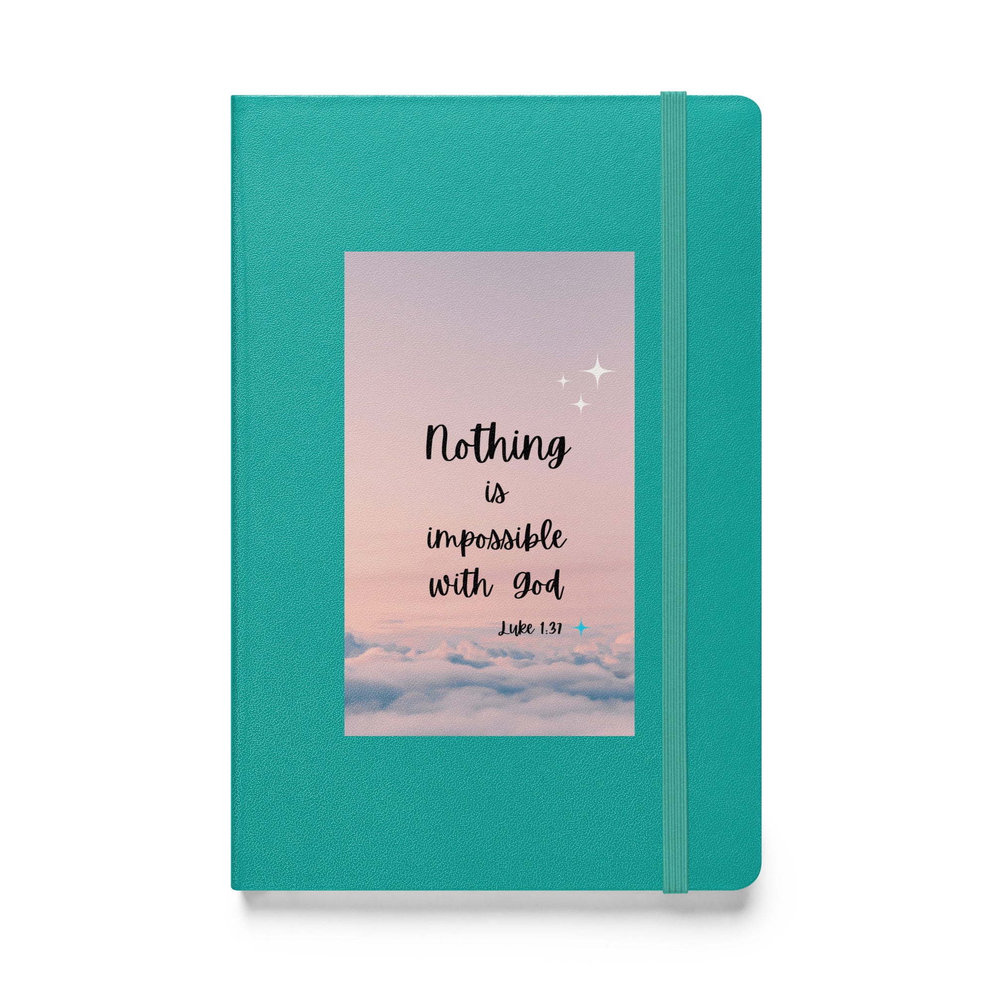 Hardcover bound notebook - Luke 1:37