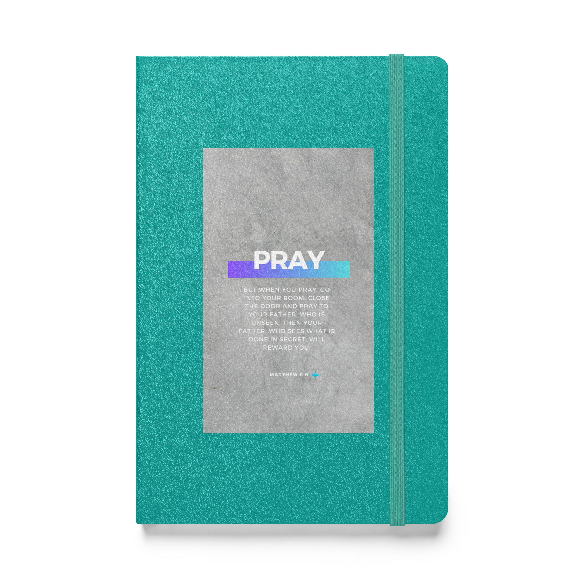 Hardcover bound notebook - Matthew 6:6
