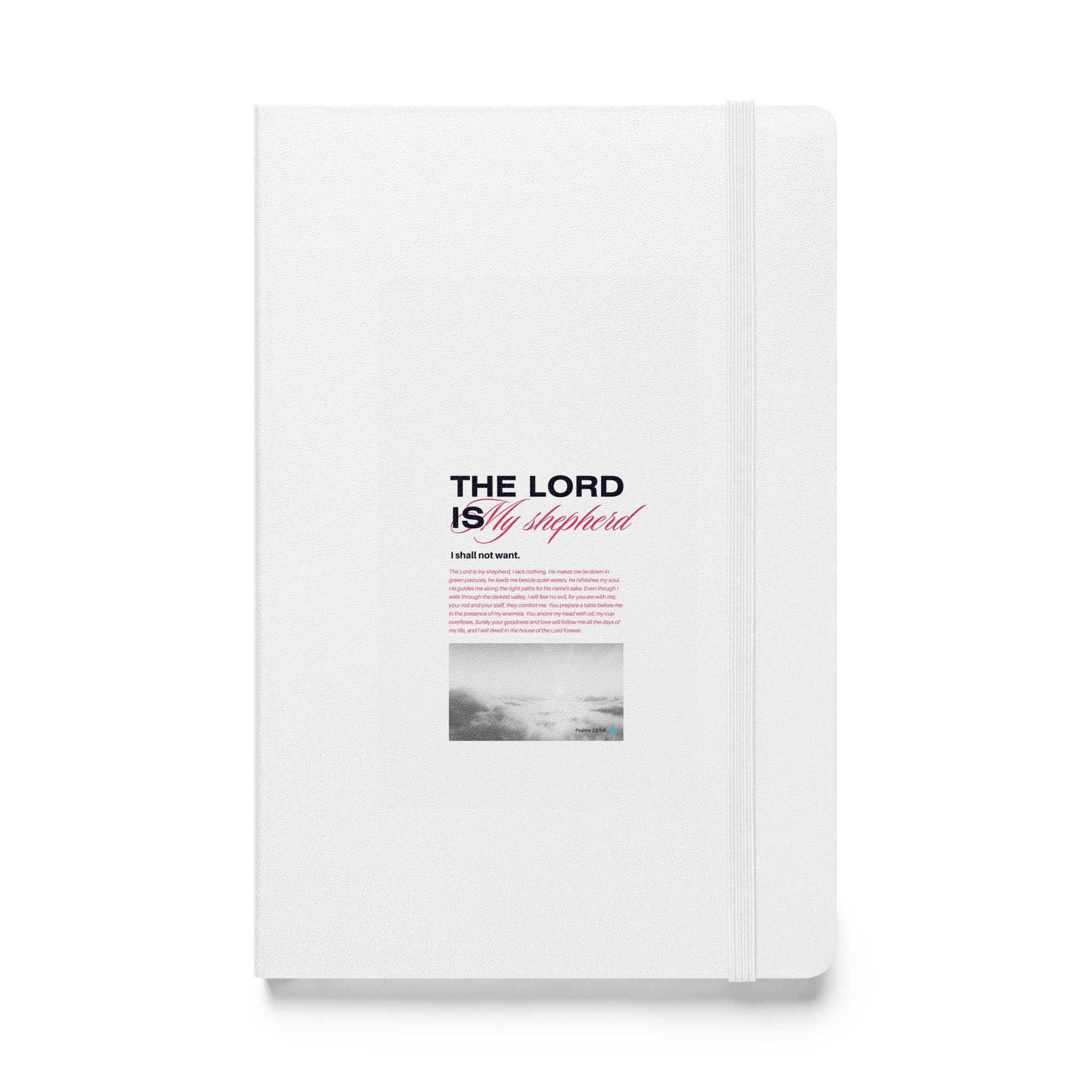 Hardcover bound notebook - Psalm 23:1-6