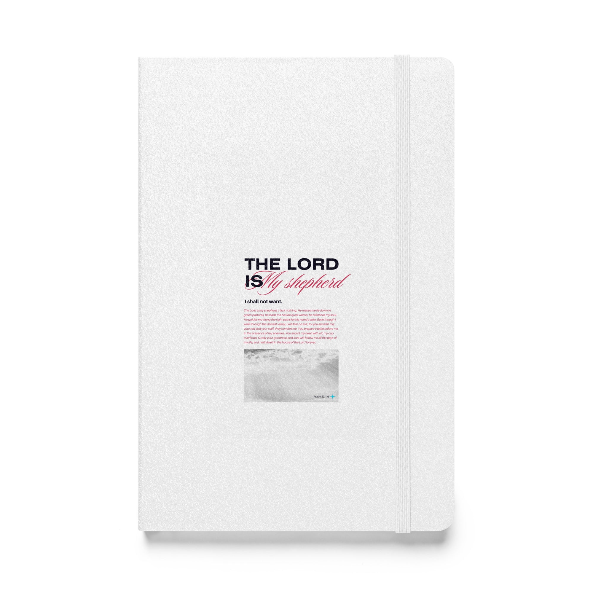 Hardcover bound notebook - Psalm 23:1-6