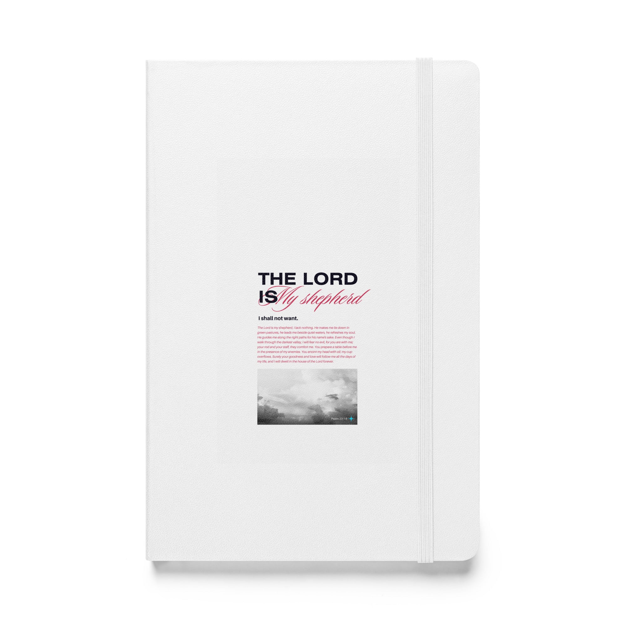 Hardcover bound notebook - Psalm 23:1-6
