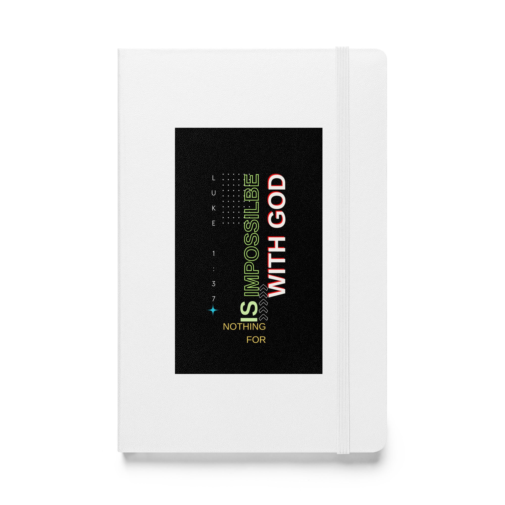 Hardcover bound notebook - Luke 1:37